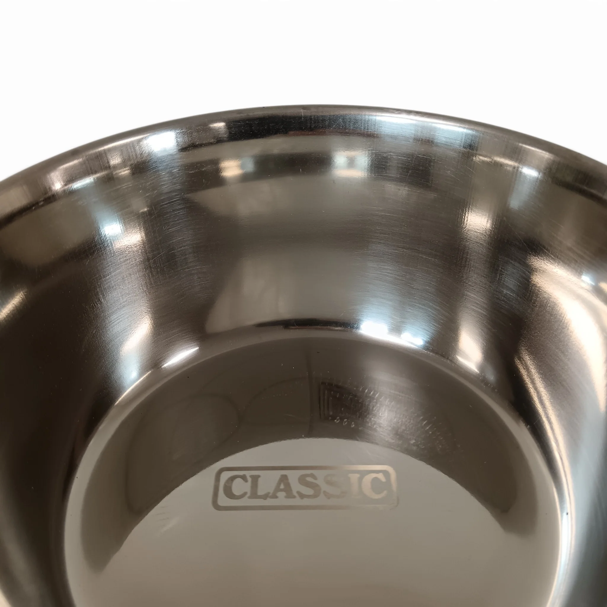 Classic Luxury Pet Bowl Stainless Steel Cubic Print Size Medium | Pre-loved - Image 2