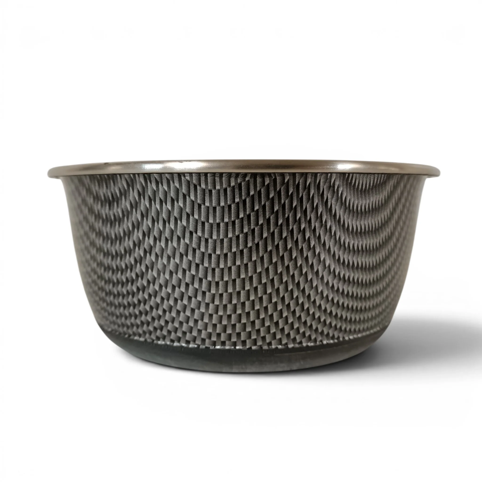 Classic Luxury Pet Bowl Stainless Steel Cubic Print Size Medium | Pre-loved - Image 4