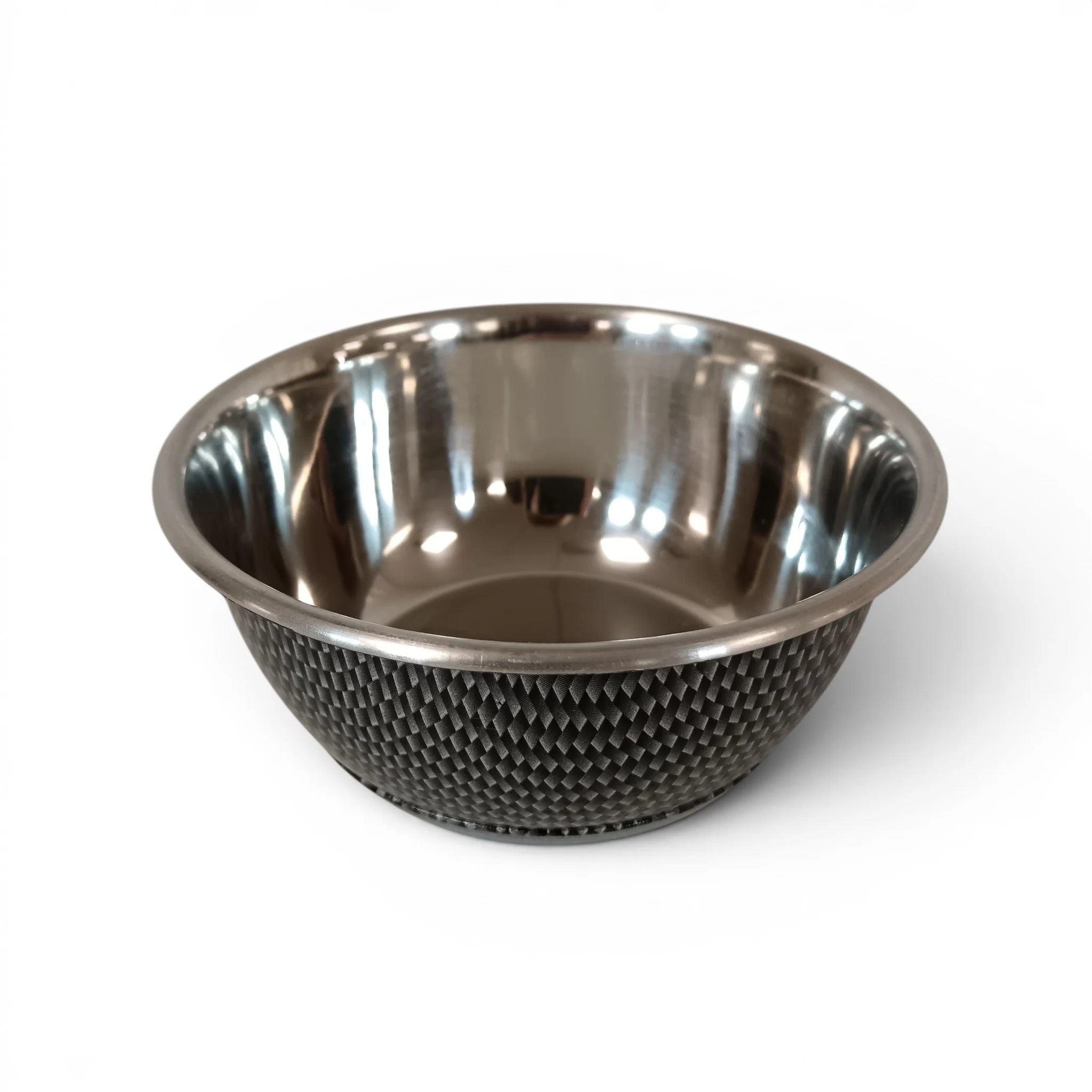 Classic Luxury Pet Bowl Stainless Steel Cubic Print Size Small | Pre-loved
