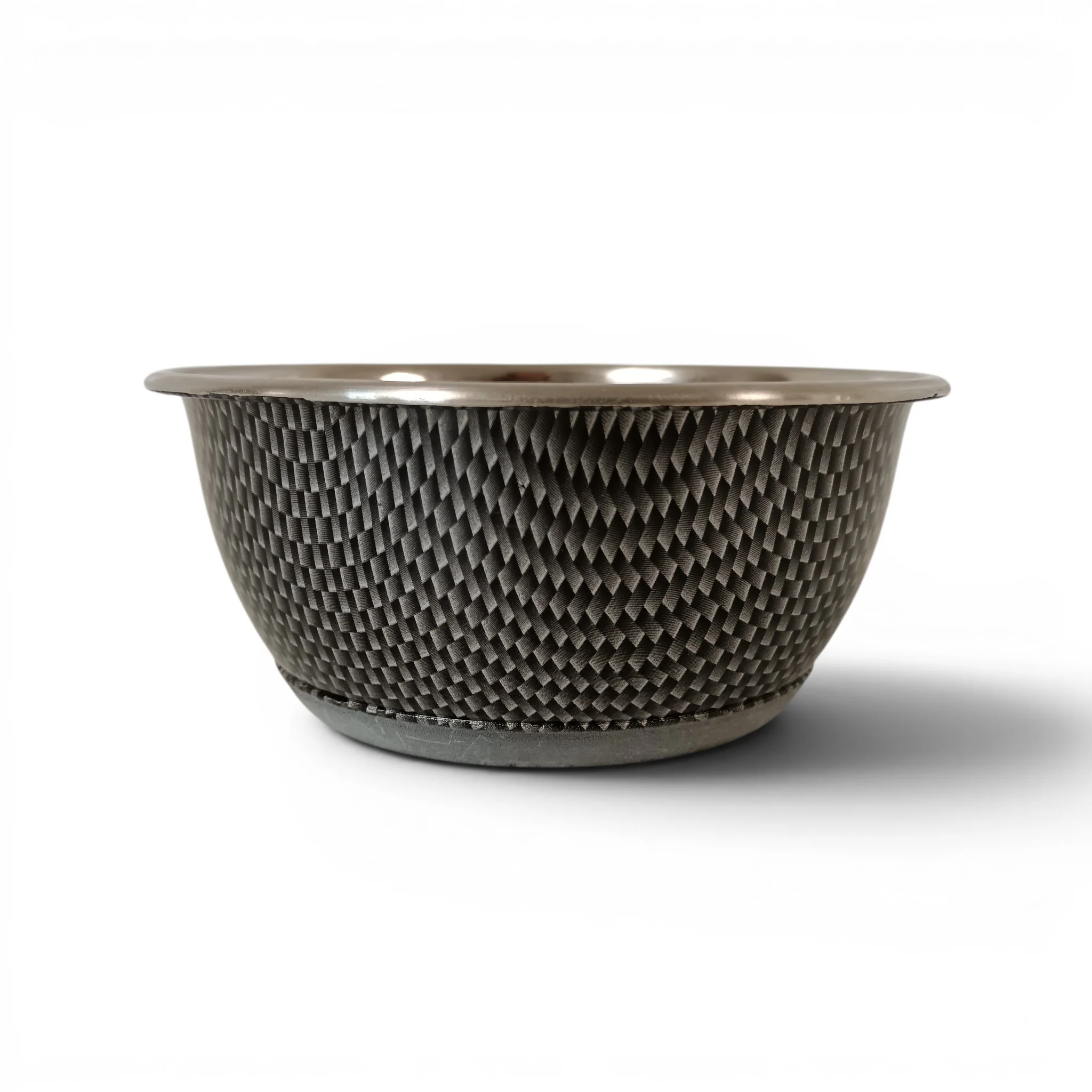 Classic Luxury Pet Bowl Stainless Steel Cubic Print Size Small | Pre-loved - Image 4