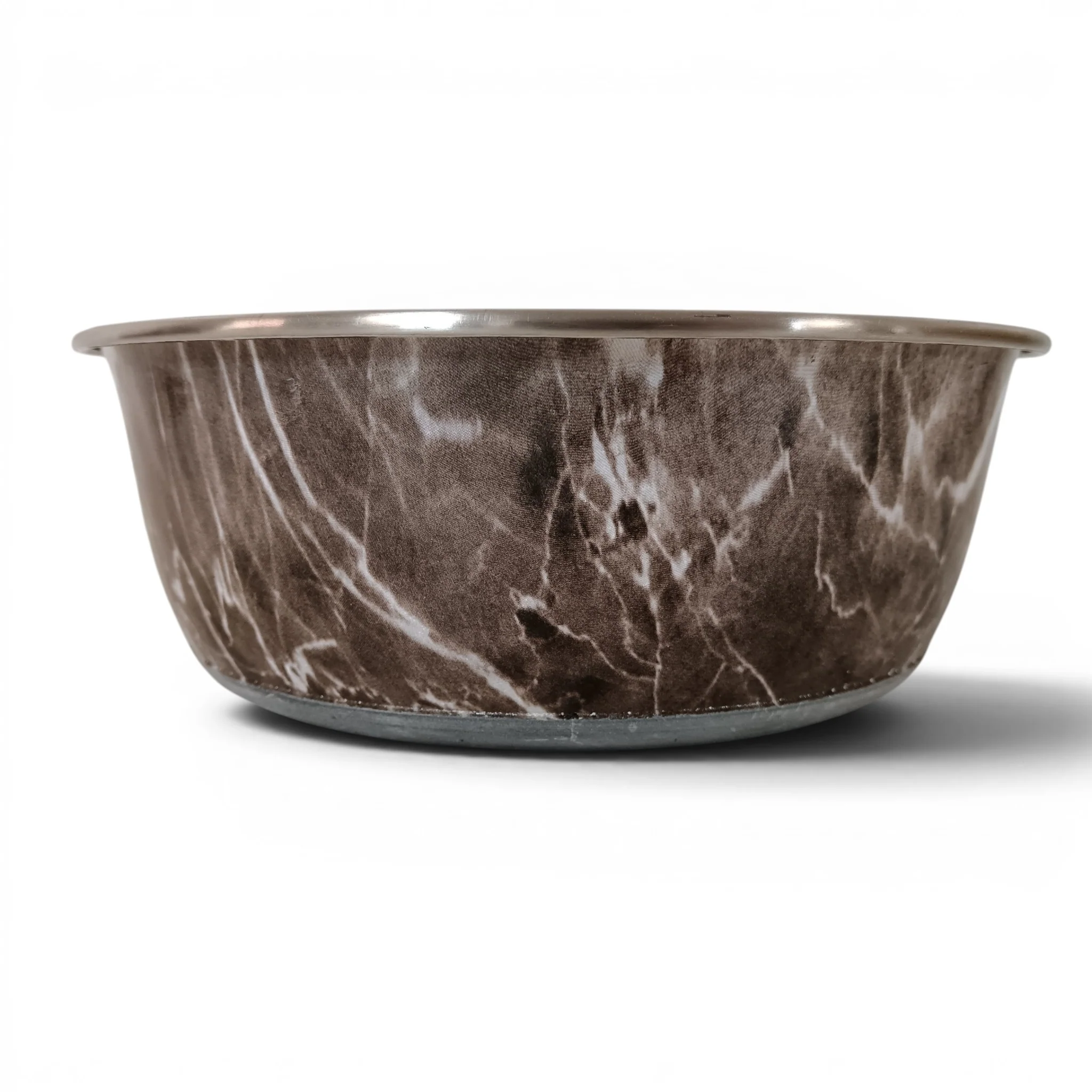 Classic Luxury Pet Bowl Stainless Steel Marble Effect Size Extra Large | Pre-loved - Image 4