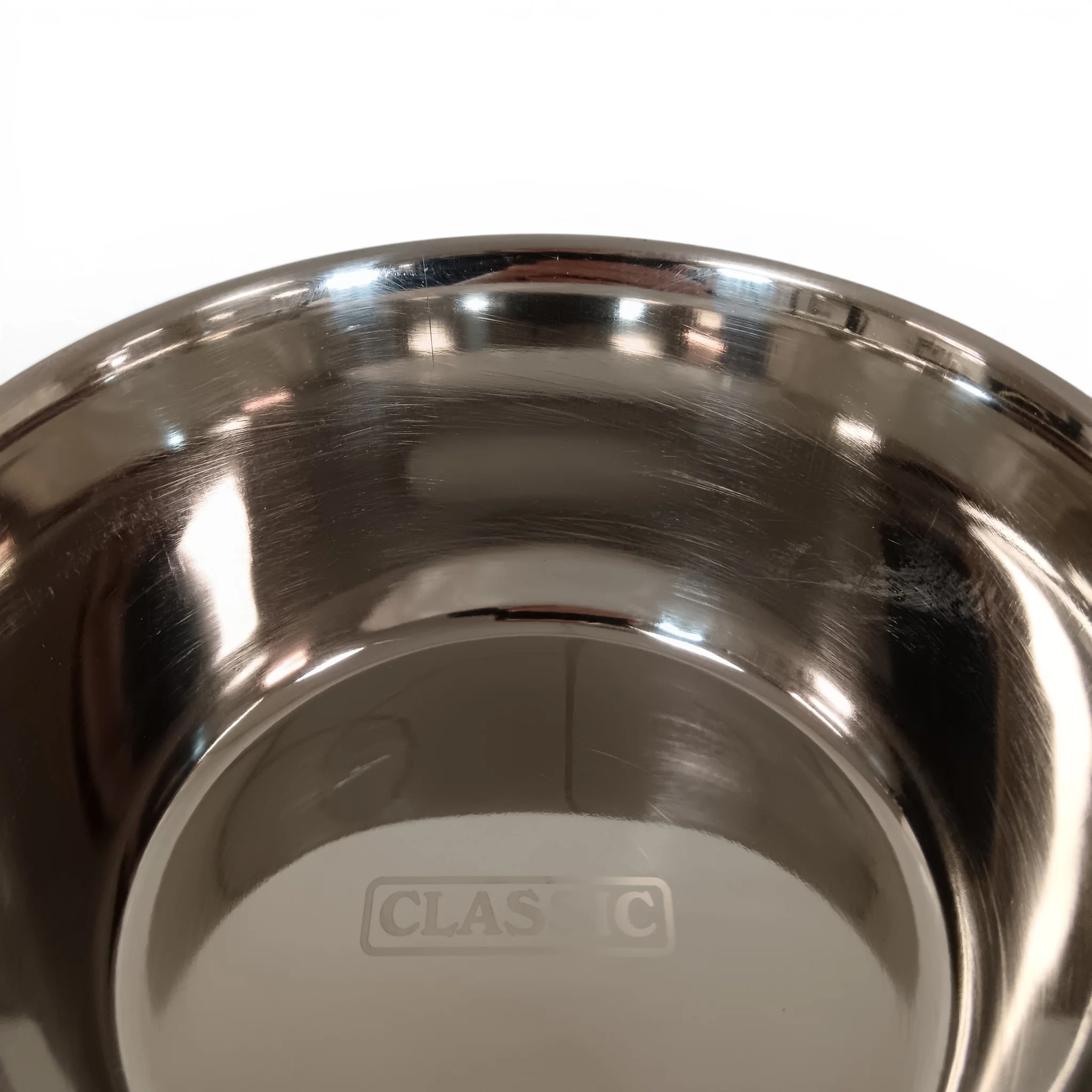 Classic Luxury Pet Bowl Stainless Steel Marble Effect Size Medium | Pre-loved - Image 2