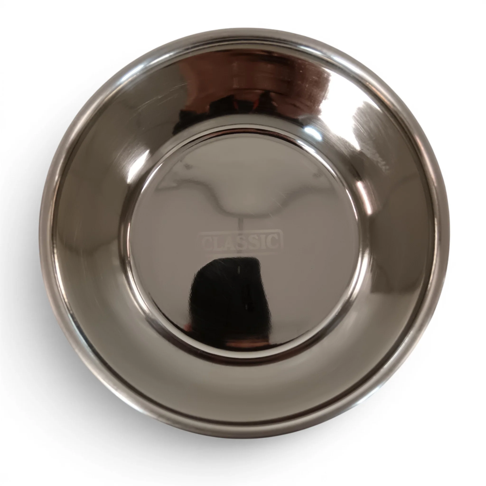 Classic Luxury Pet Bowl Stainless Steel Marble Effect Size Medium | Pre-loved - Image 3
