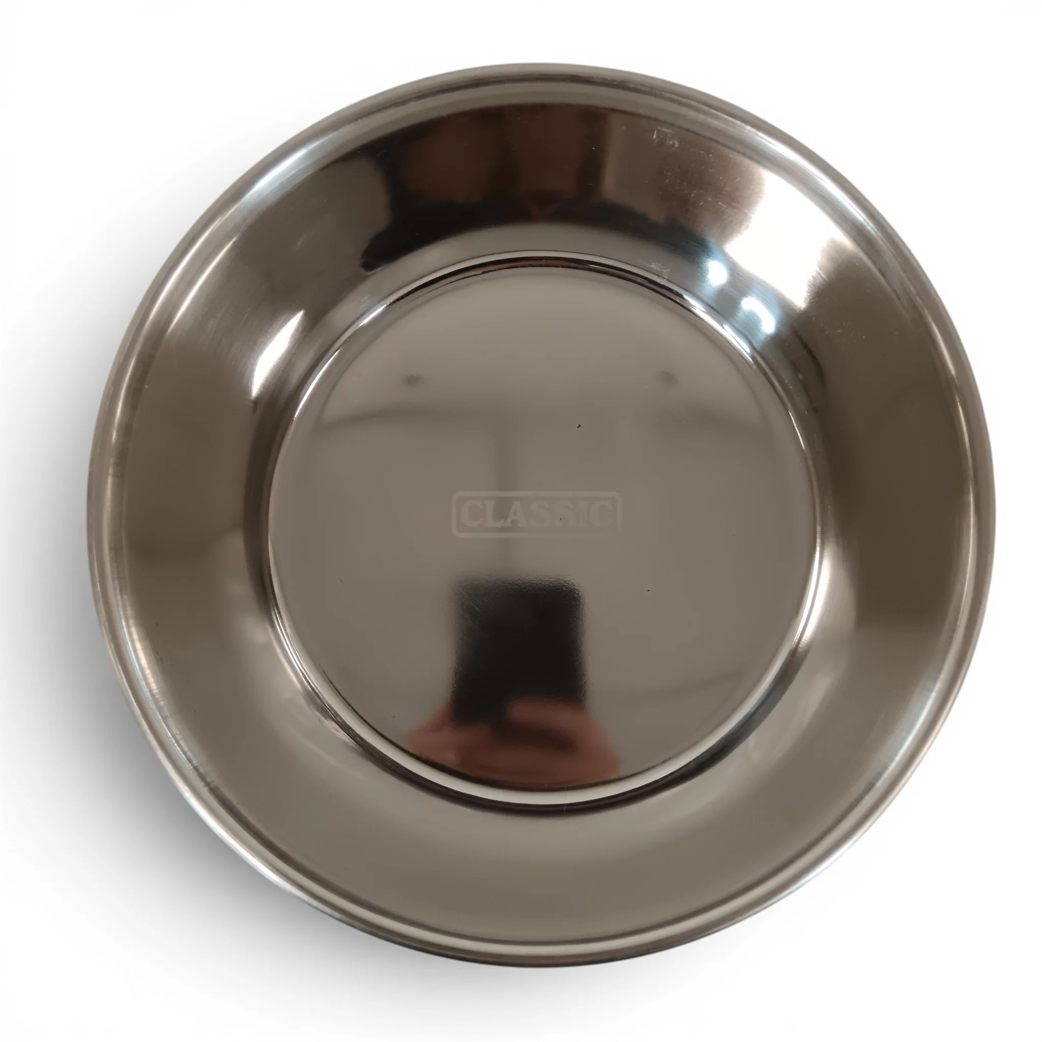 Classic Luxury Pet Bowl Stainless Steel Wood Effect Size Extra Large | Pre-loved - Image 3