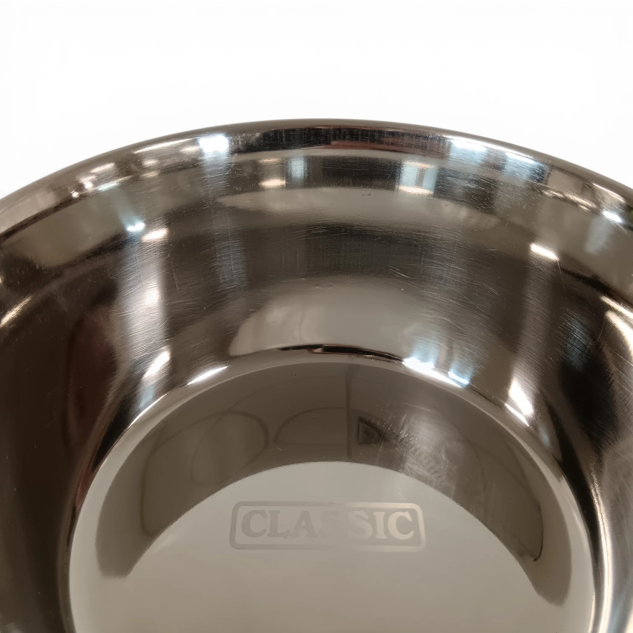 Classic Luxury Pet Bowl Stainless Steel Wood Effect Size Medium | Pre-loved - Image 2