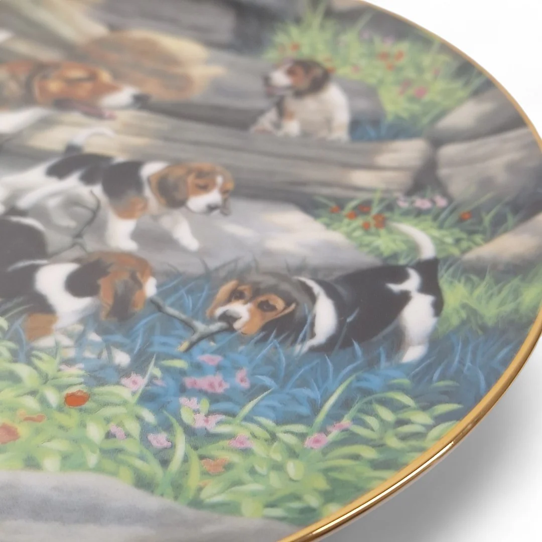 Classic Sporting Dogs Beagles Robert Christie Collector Plate | Preloved - Image 5
