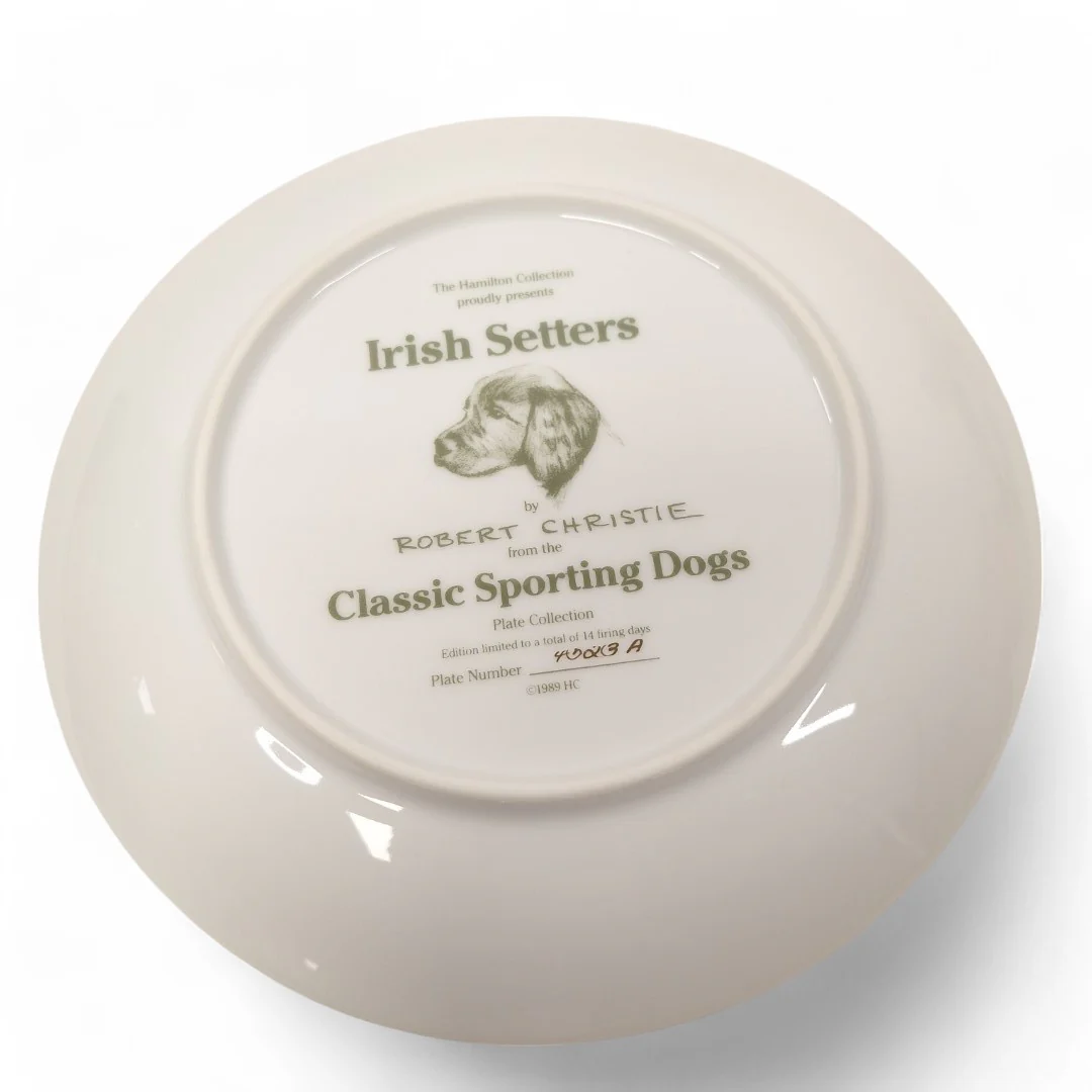 Classic Sporting Dogs Irish Setters Collector Plate | Preloved - Image 2