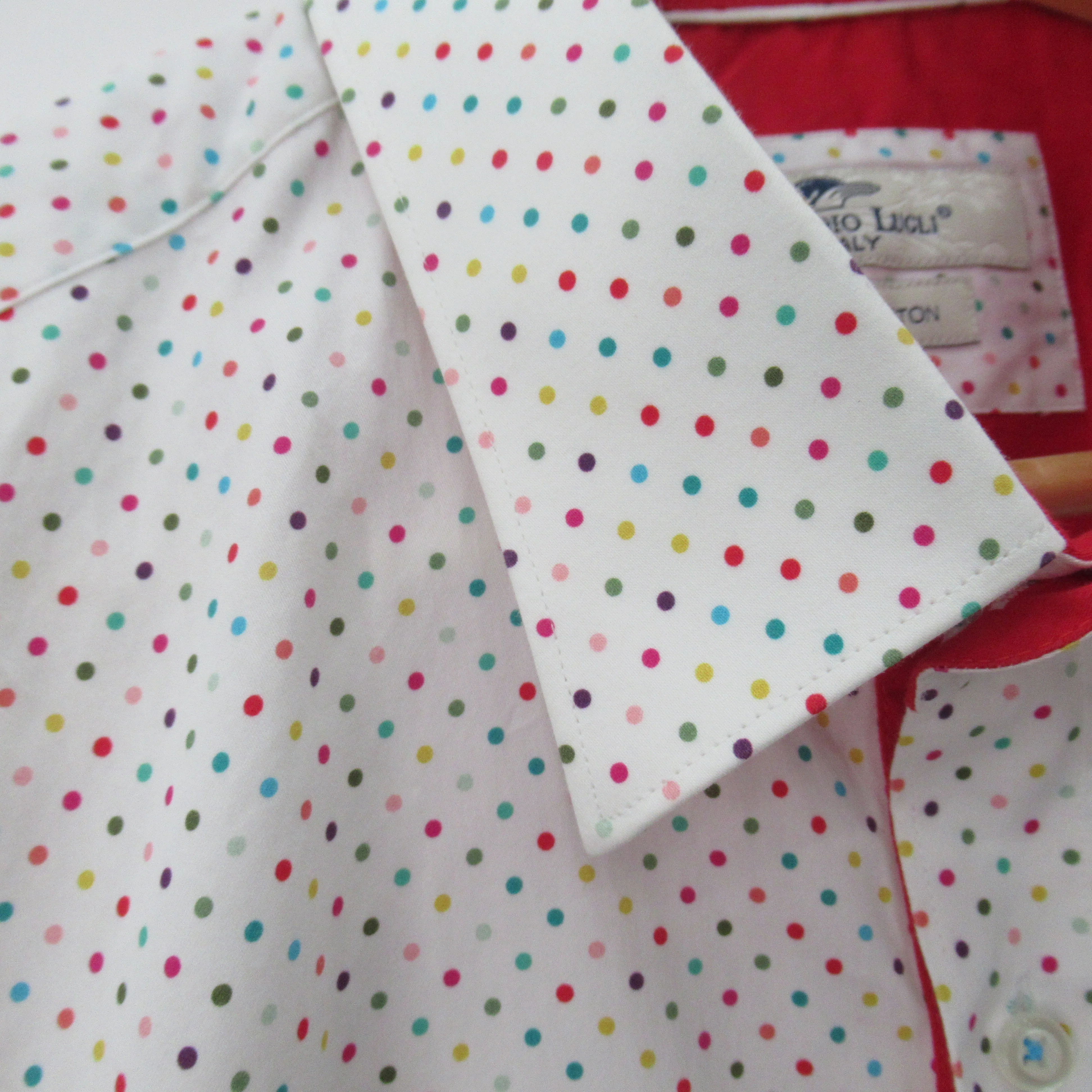 Claudio Lugli Spotted Shirt XXL Multicoloured Menswear | Pre-loved - Image 3