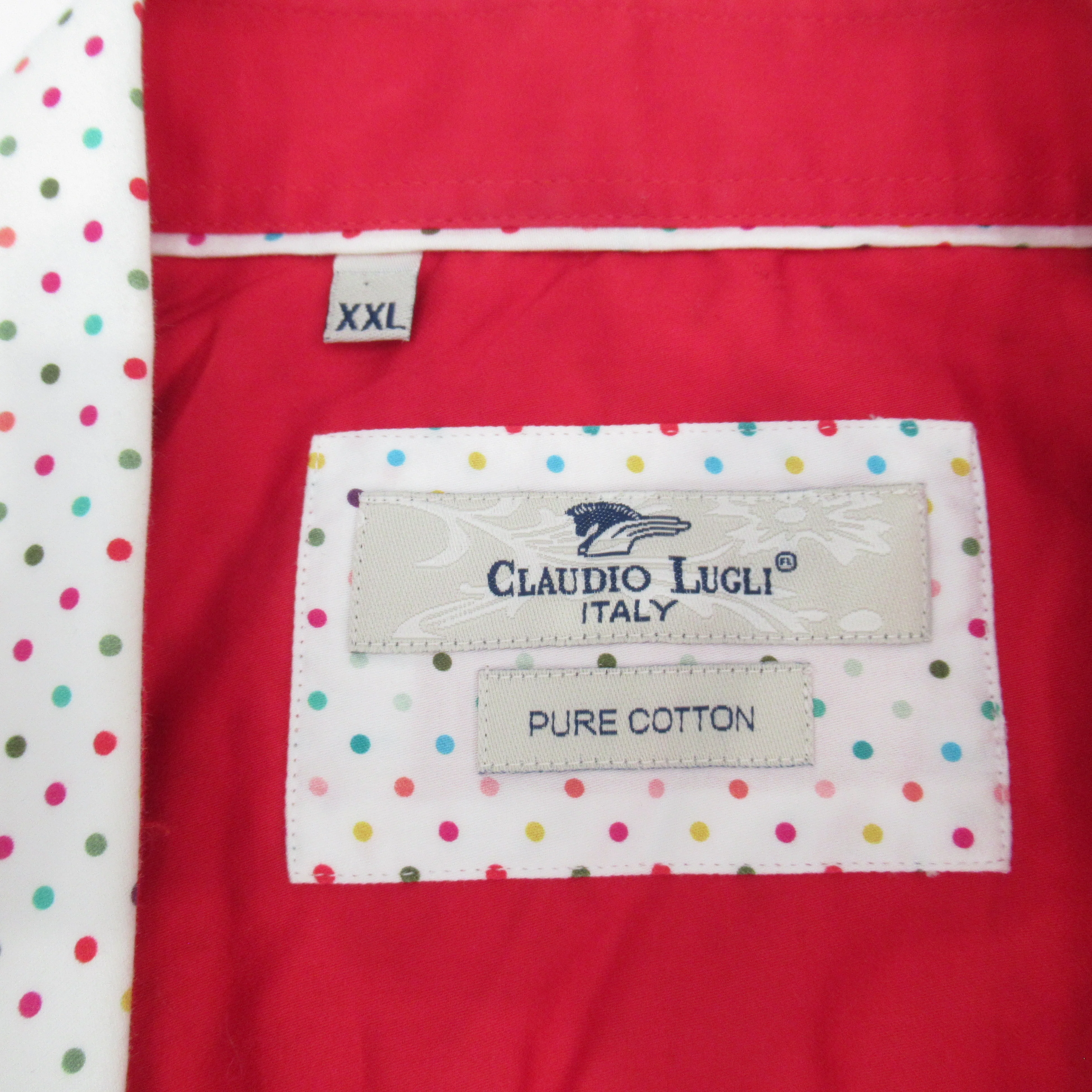 Claudio Lugli Spotted Shirt XXL Multicoloured Menswear | Pre-loved - Image 5