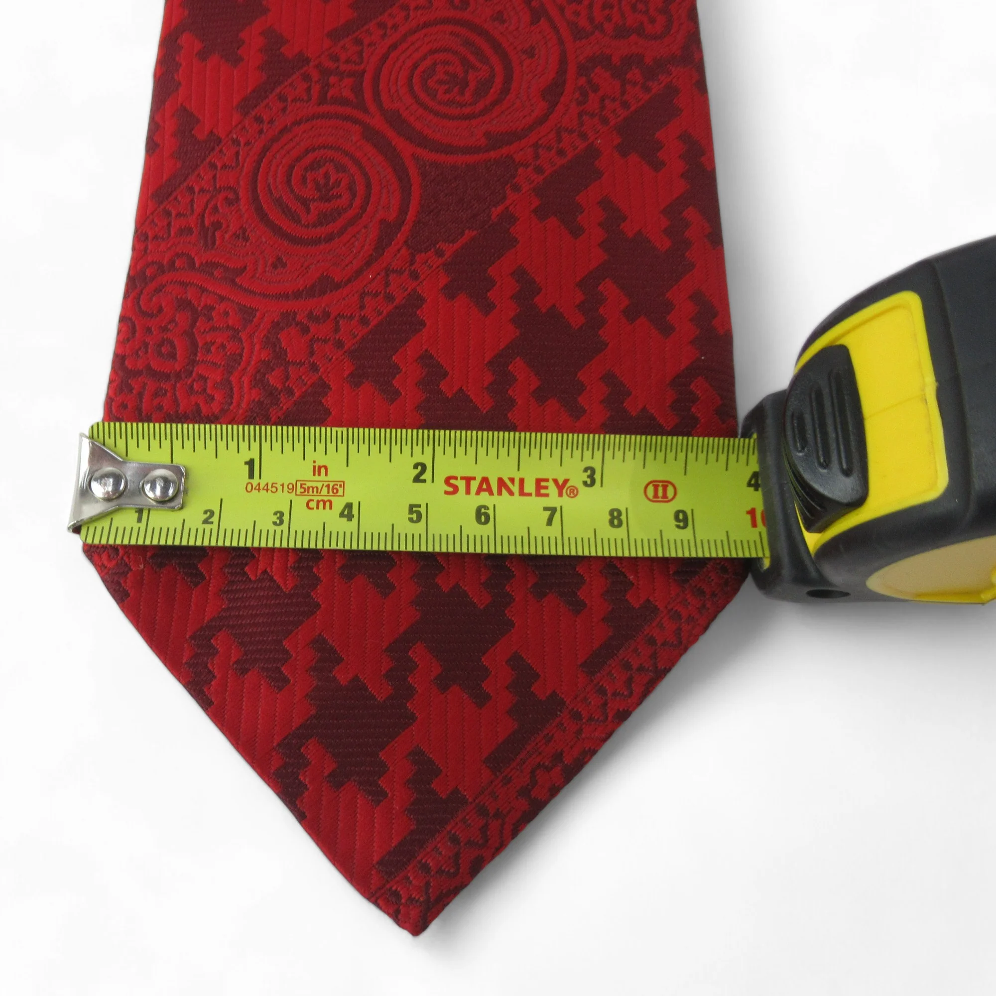 Clunie Vintage Tie Red Polyester Menswear | Preloved - Image 5