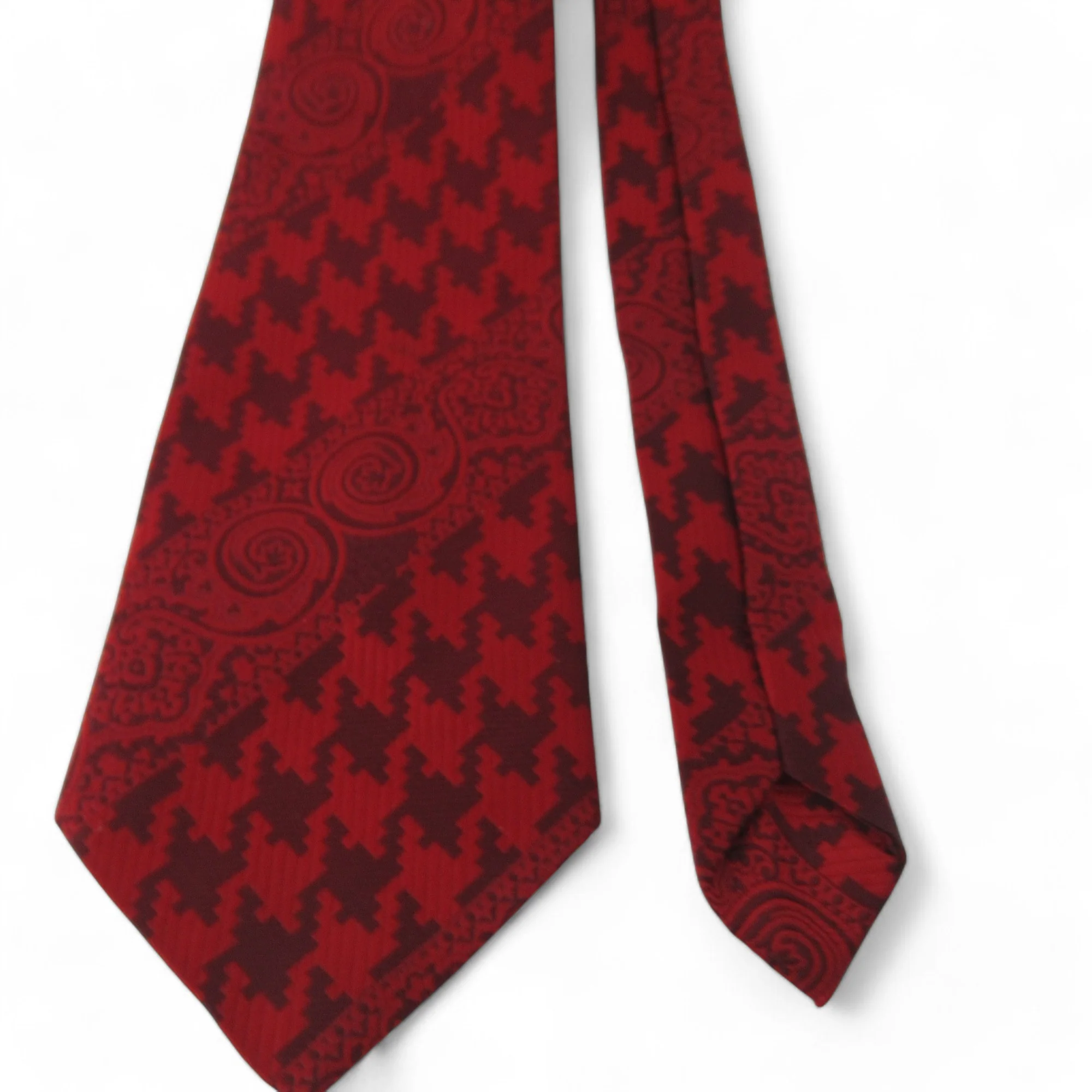 Clunie Vintage Tie Red Polyester Menswear | Preloved - Image 6
