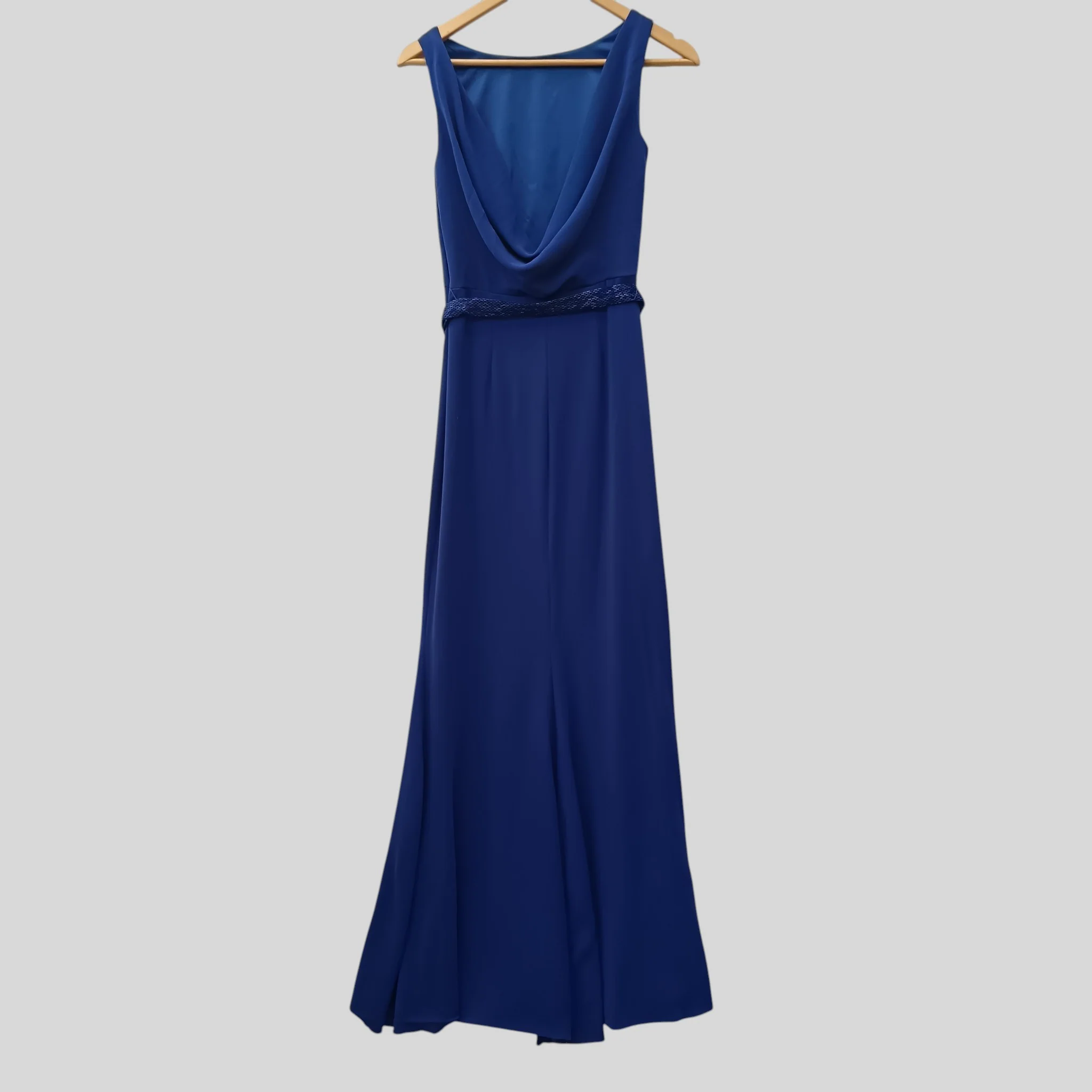 Coast Ladies Royal Blue Long Sleeveless Dress Embellished Belt UK 8 -Need Sewing- Womenswear | Pre-loved - Image 2