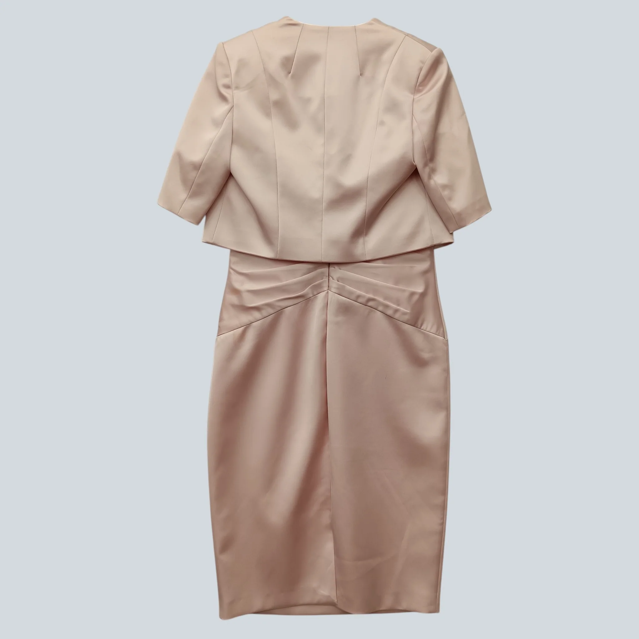 Coast Mother of Bride Outfit In Blush Colour Dress UK 12 With Jacket UK 10 Womenswear | Pre-loved - Image 2