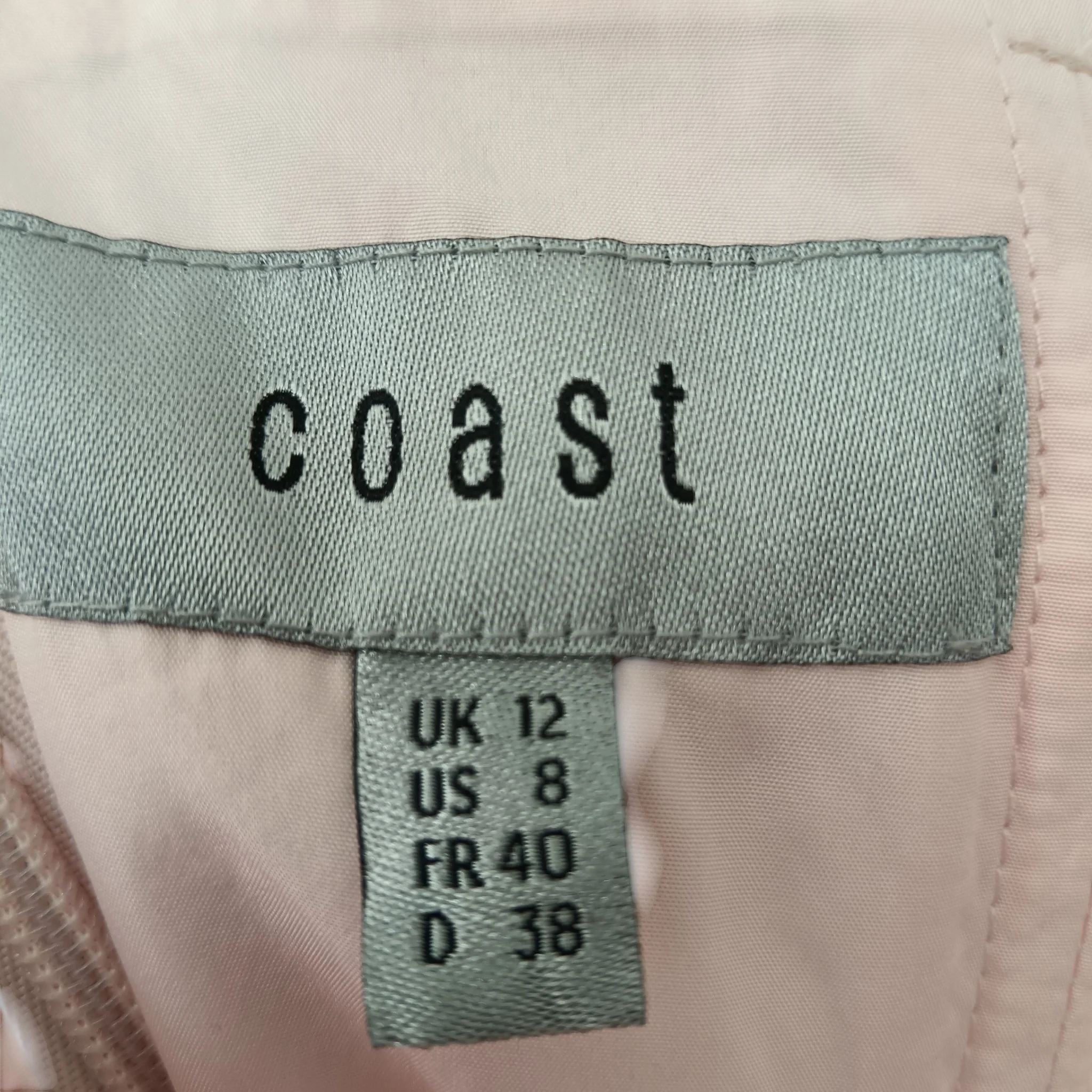 Coast Mother of Bride Outfit In Blush Colour Dress UK 12 With Jacket UK 10 Womenswear | Pre-loved - Image 6