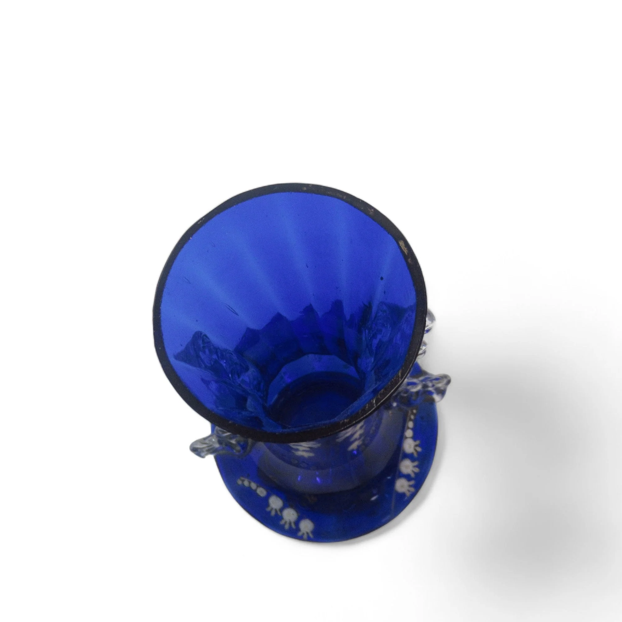 Cobalt Blue Glass Vase Decorative Unmarked 6.5" | Preloved - Image 5