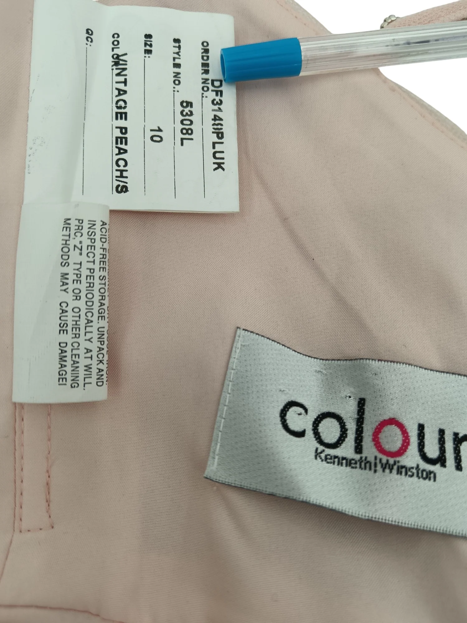 Colour Kenneth Winston Vintage Peach Colour Dress  UK 10- Tags On- Womenswear | Pre-loved - Image 3