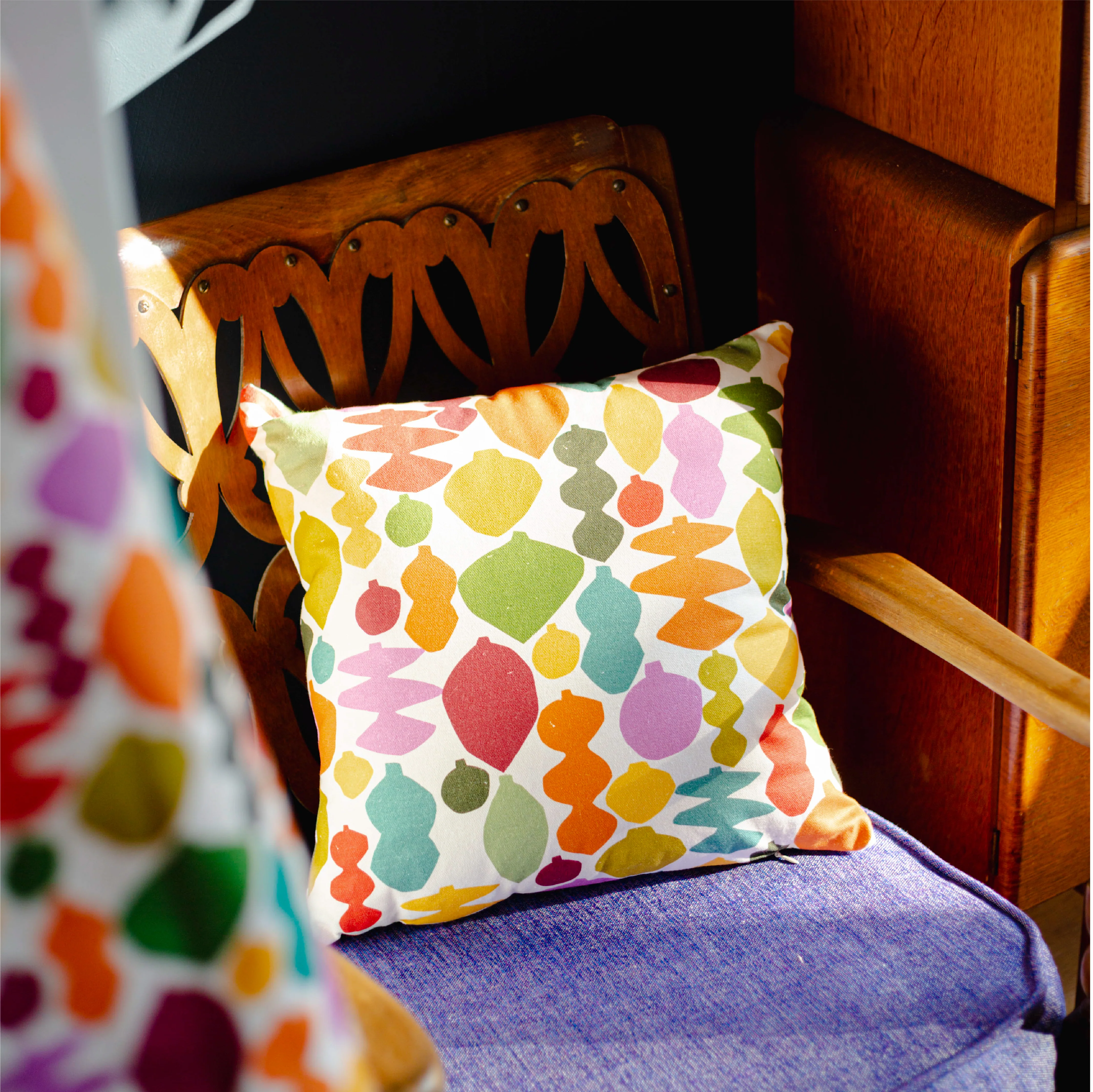 Colourful baubles cushion - Lily Windsor Walker - Image 2