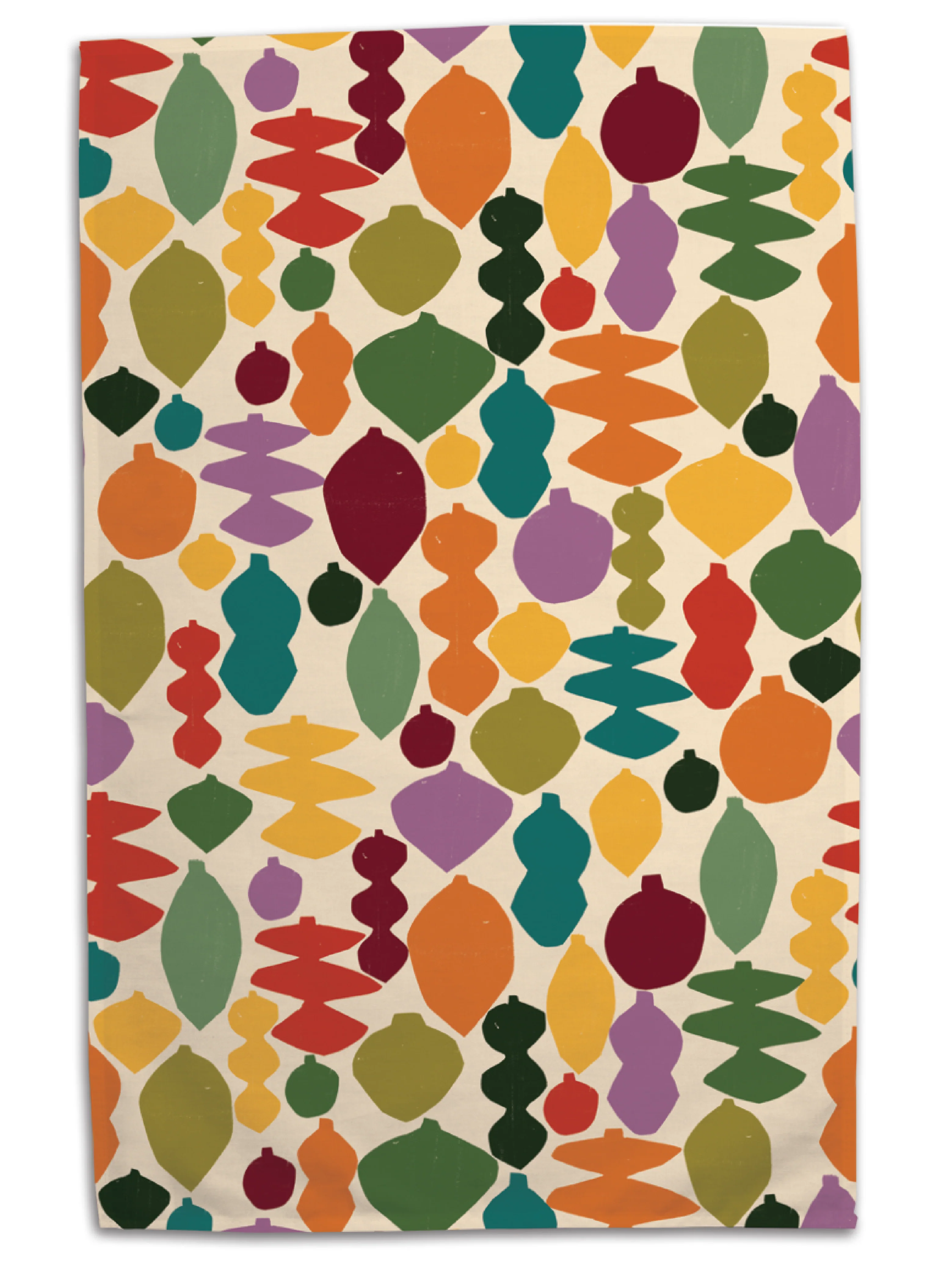 Colourful baubles tea towel - Lily Windsor Walker - Image 2