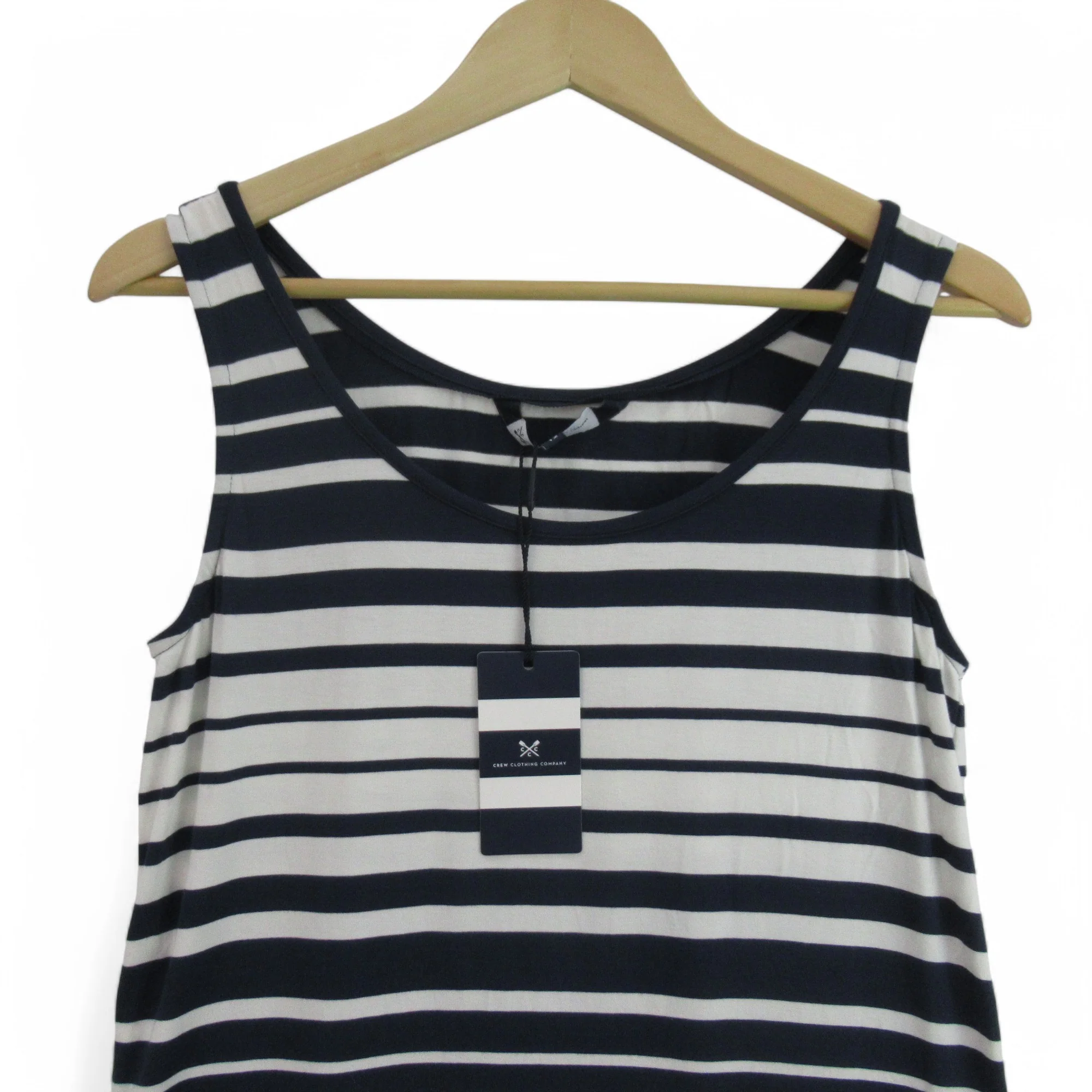 Crew Clothing Stripe Dress UK 12 Navy White Womenswear | Preloved - Image 2