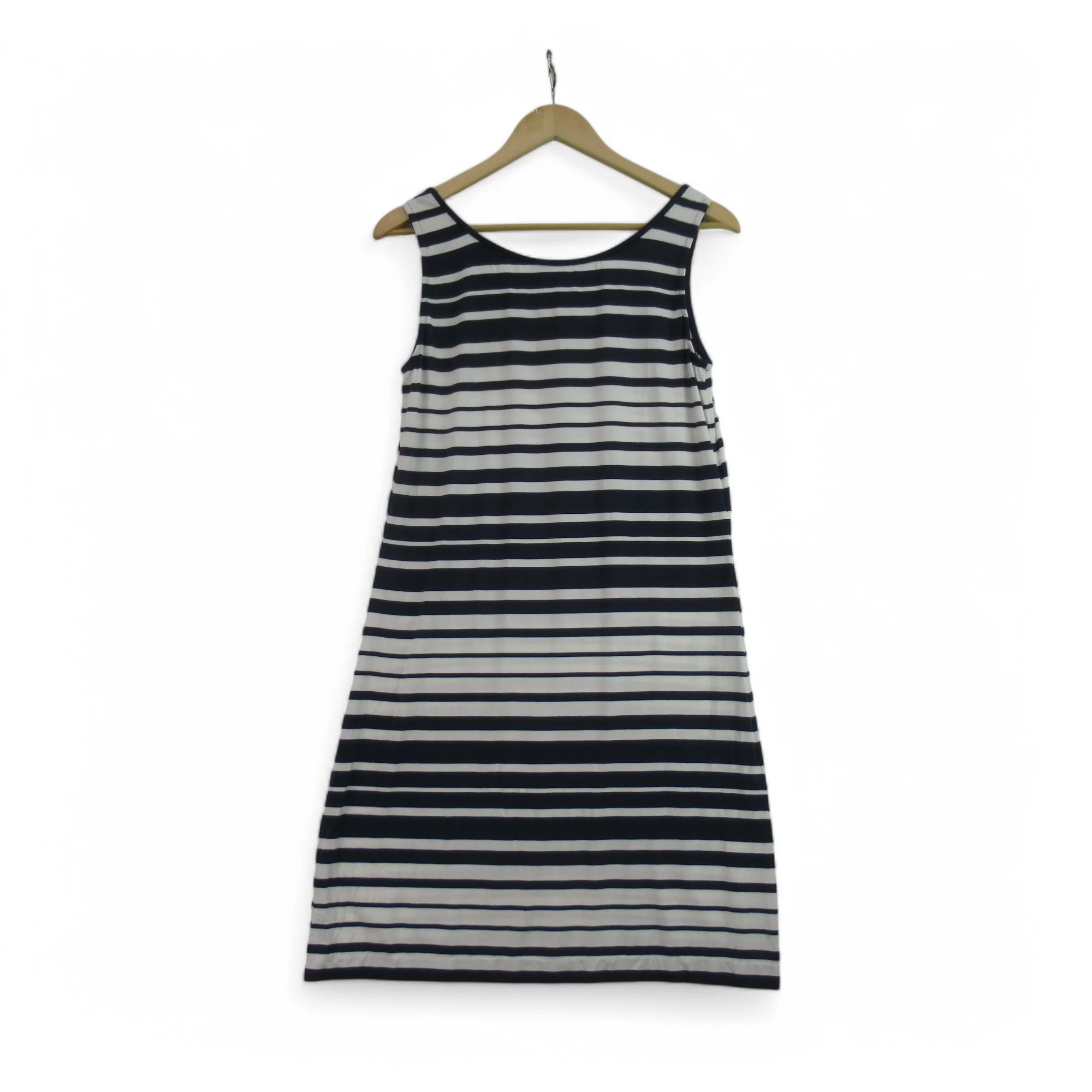Crew Clothing Stripe Dress UK 12 Navy White Womenswear | Preloved - Image 3