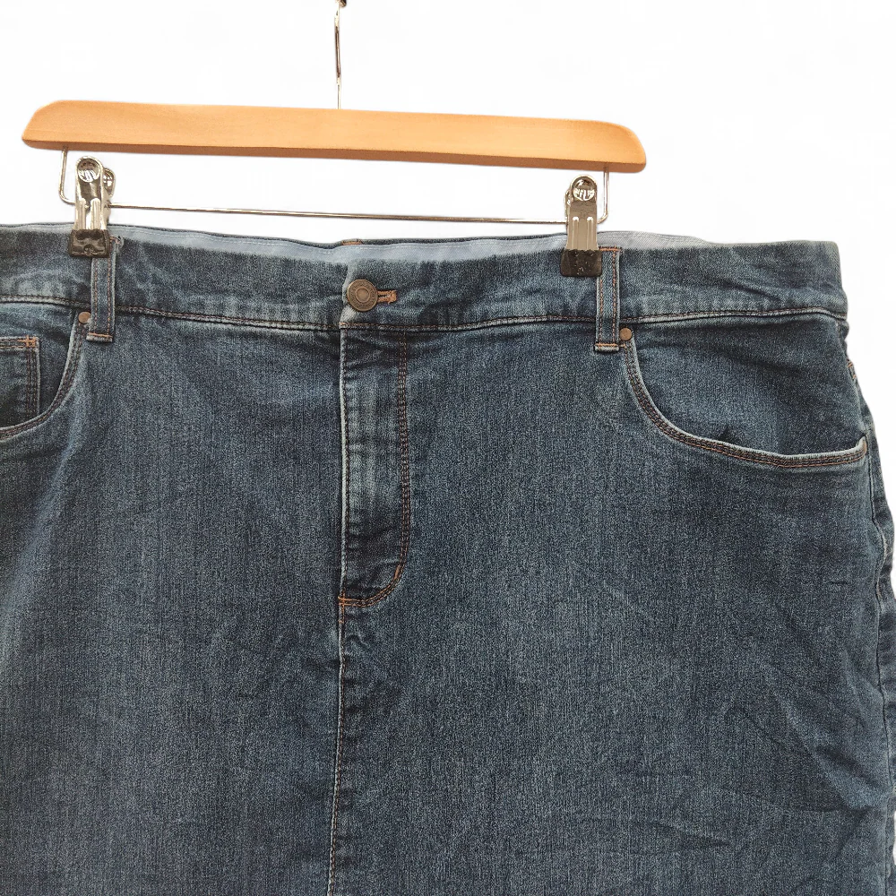 Croft & Barrow Denim Skirt UK 20 Blue Womenswear | Pre-loved - Image 2