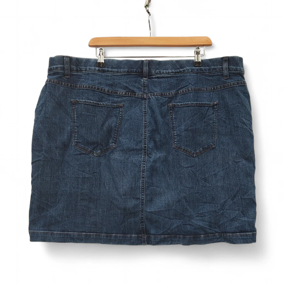 Croft & Barrow Denim Skirt UK 20 Blue Womenswear | Pre-loved - Image 3