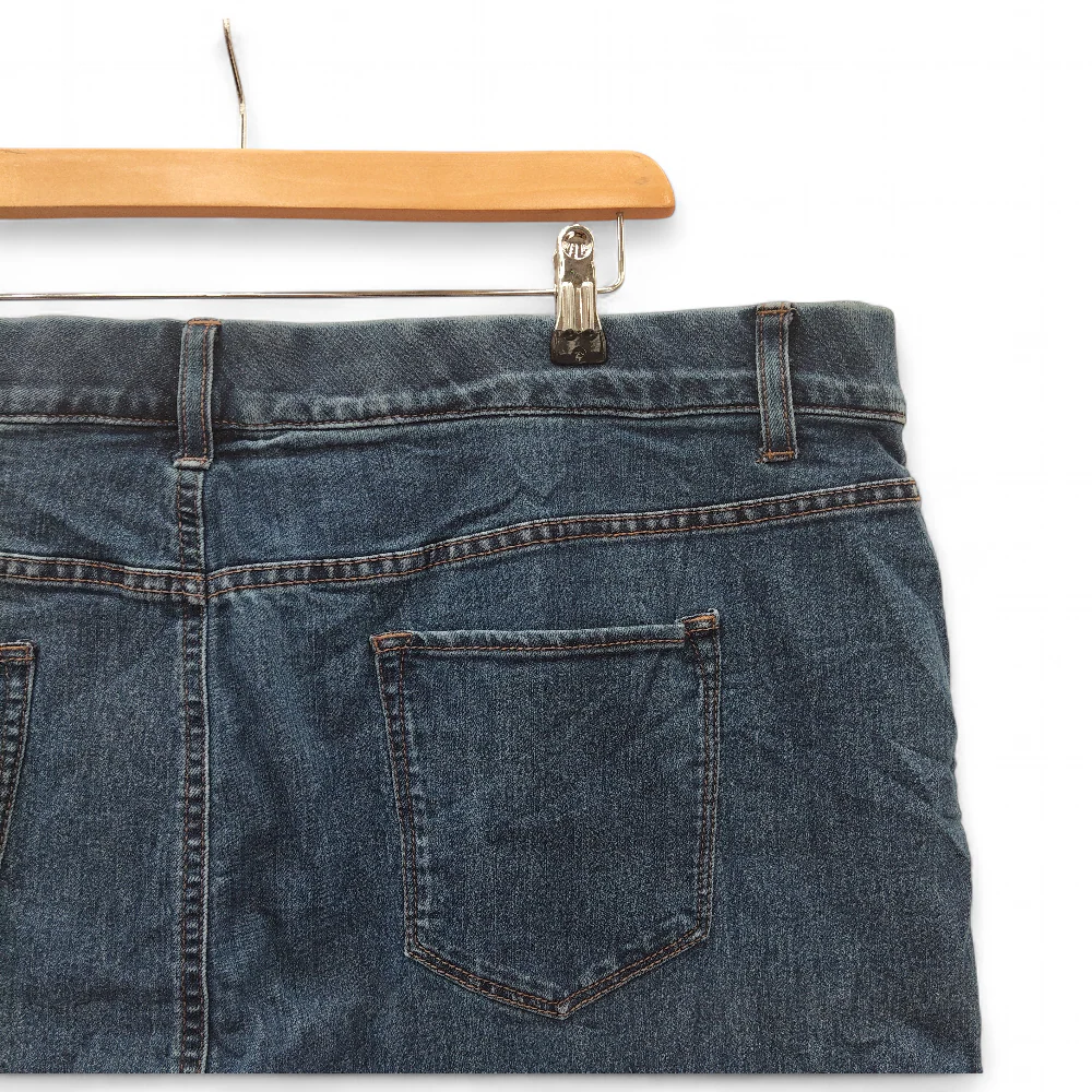 Croft & Barrow Denim Skirt UK 20 Blue Womenswear | Pre-loved - Image 4