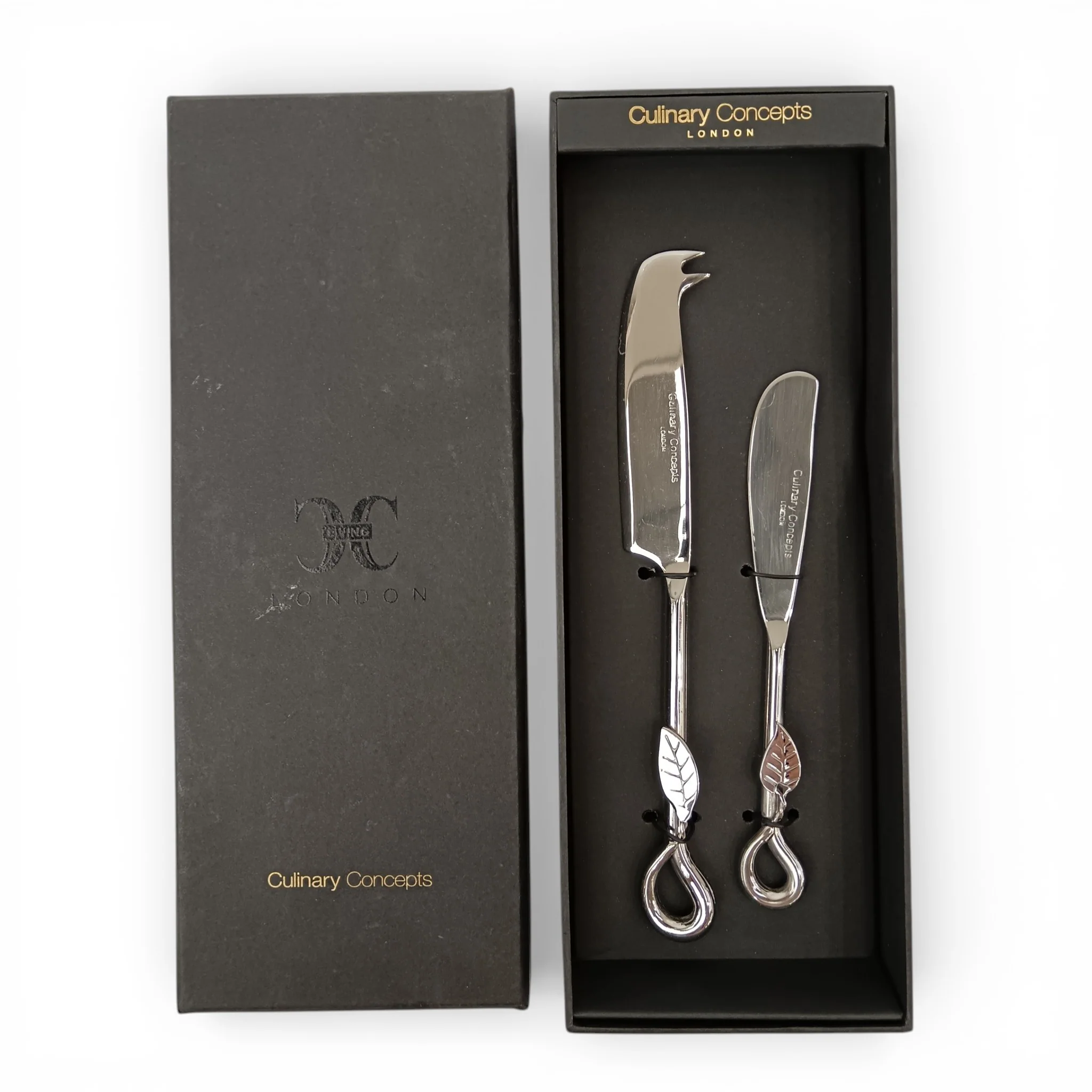 Culinary Concepts Leaf Traditional Cheese & Butter Knife Set | Pre-loved