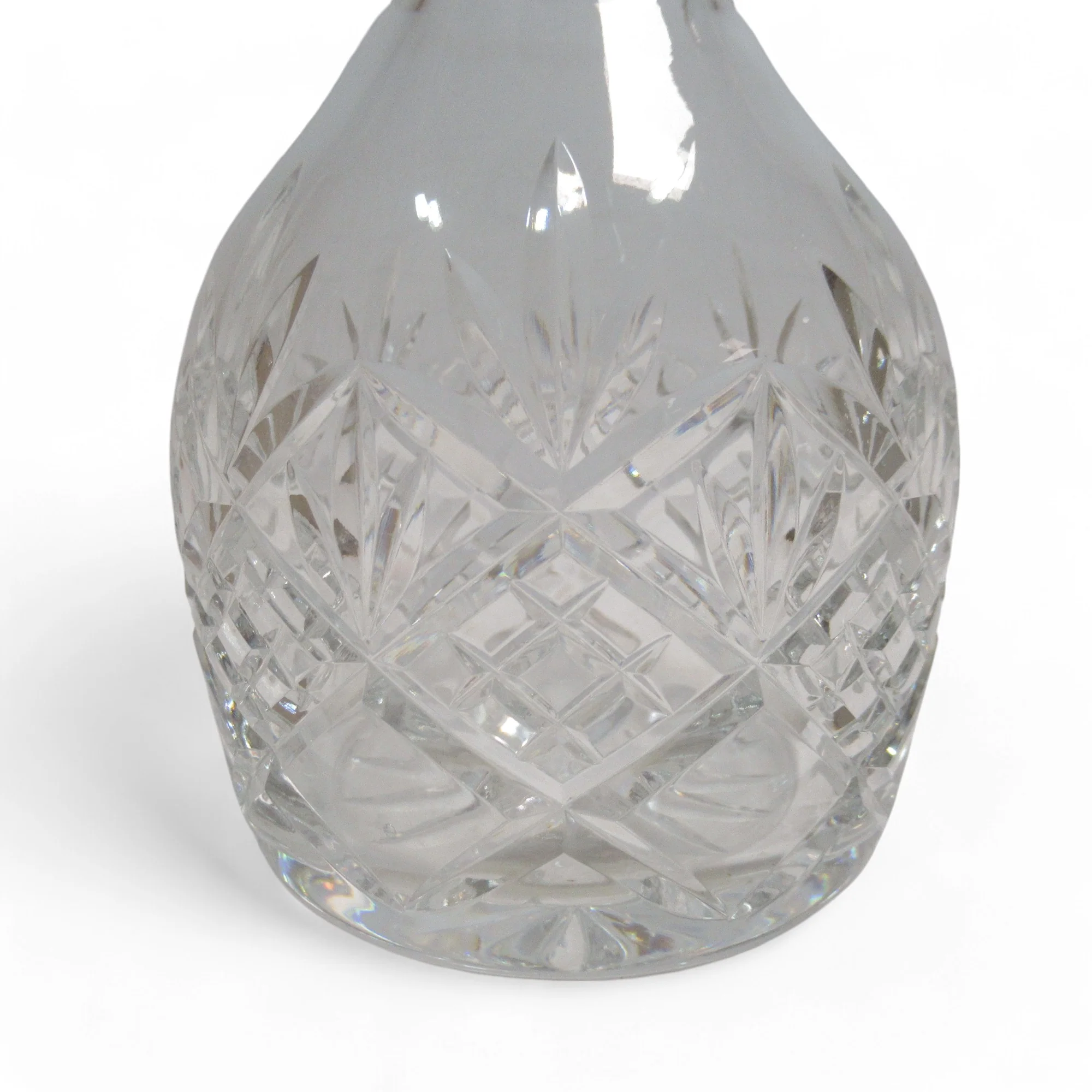 Cut Glass Decanter w/ Stopper 30cm Clear Unmarked | Preloved L3 - Image 4