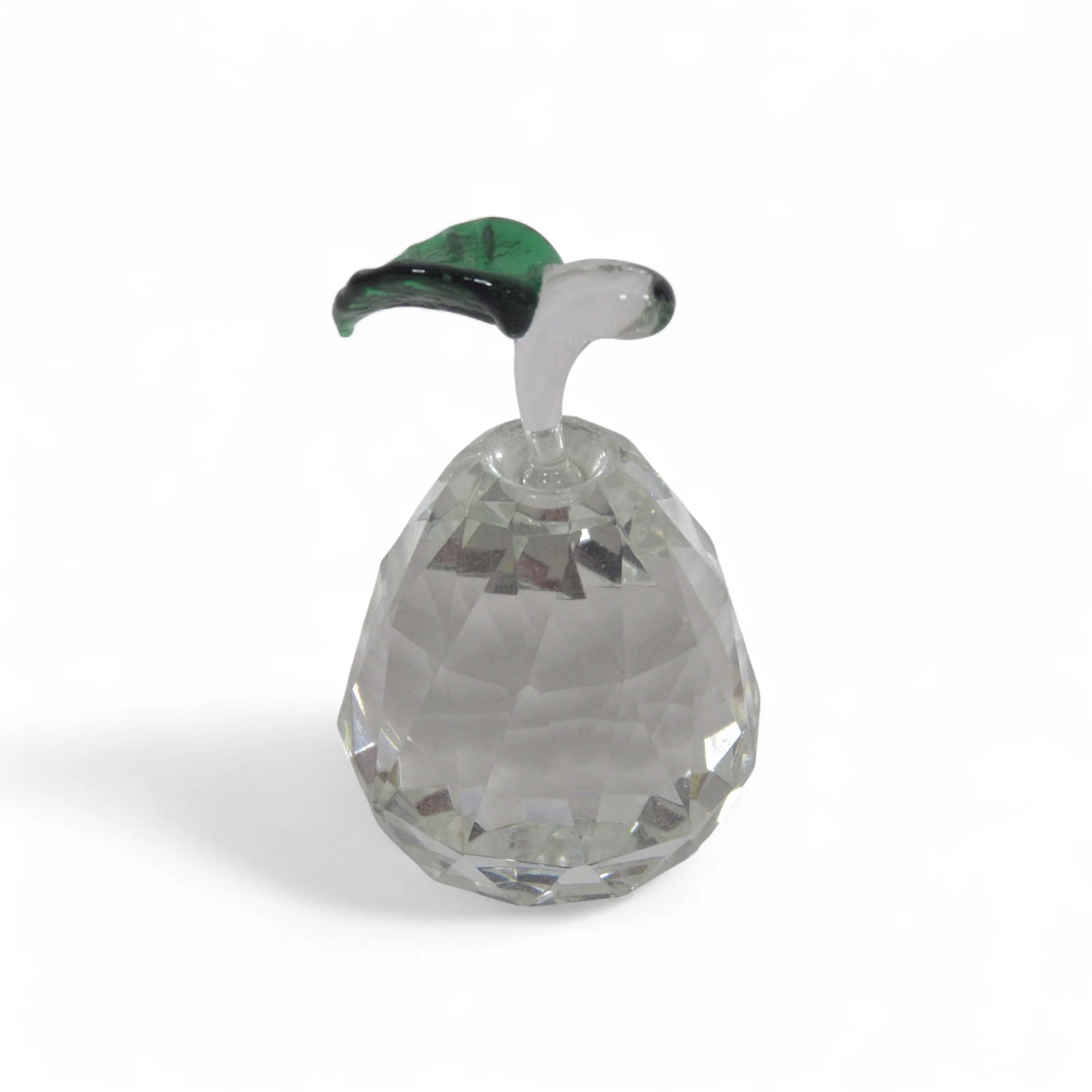 Cut Glass Pear Ornament 6cm Unbranded Decorative | Pre-Loved