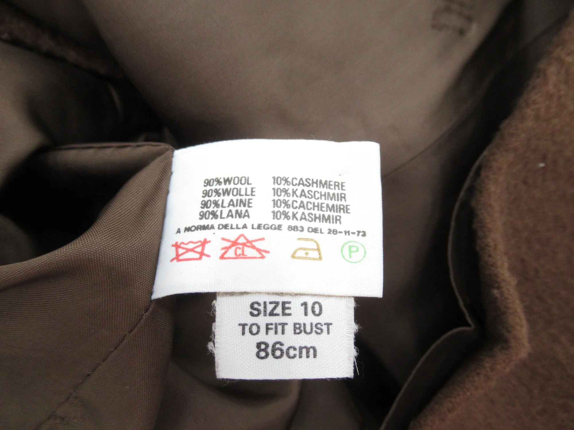 Daks Signature UK 10 Brown Blazer Wool Cashmere Womenswear | Preloved - Image 6