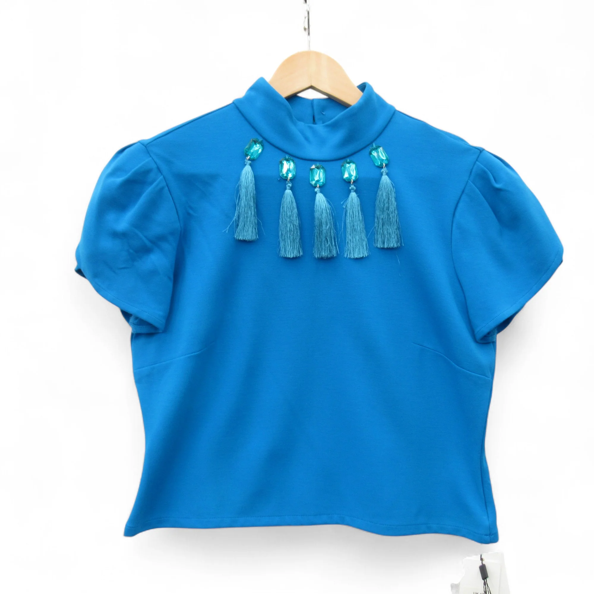 Damsel In A Dress Tassel Top Blue UK 12 Womenswear | Pre-loved