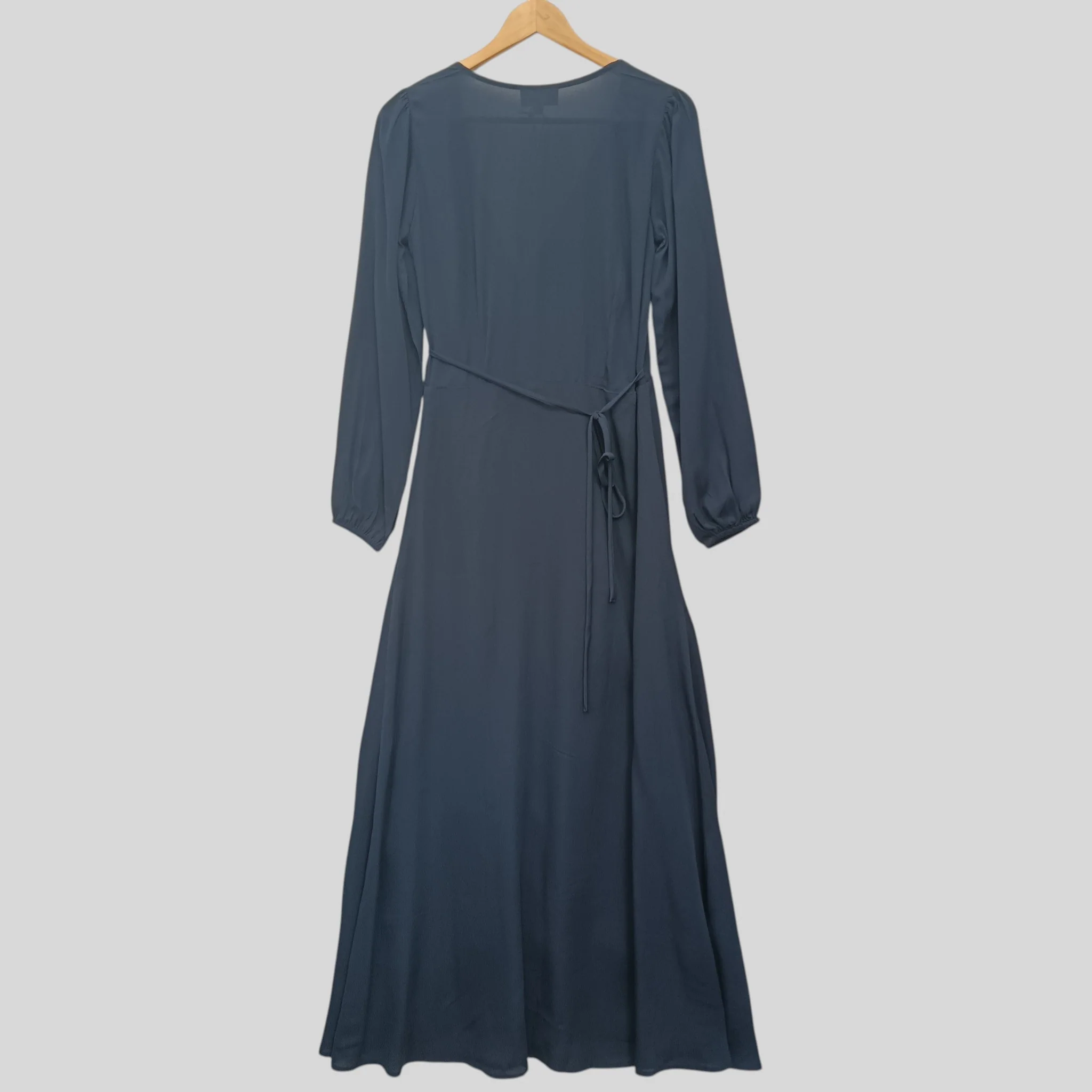 Dancing Leopard Ladies Navy Wrap Long Dress Sleeved UK 8  - Tags On - Womenswear | Pre-loved - Image 2