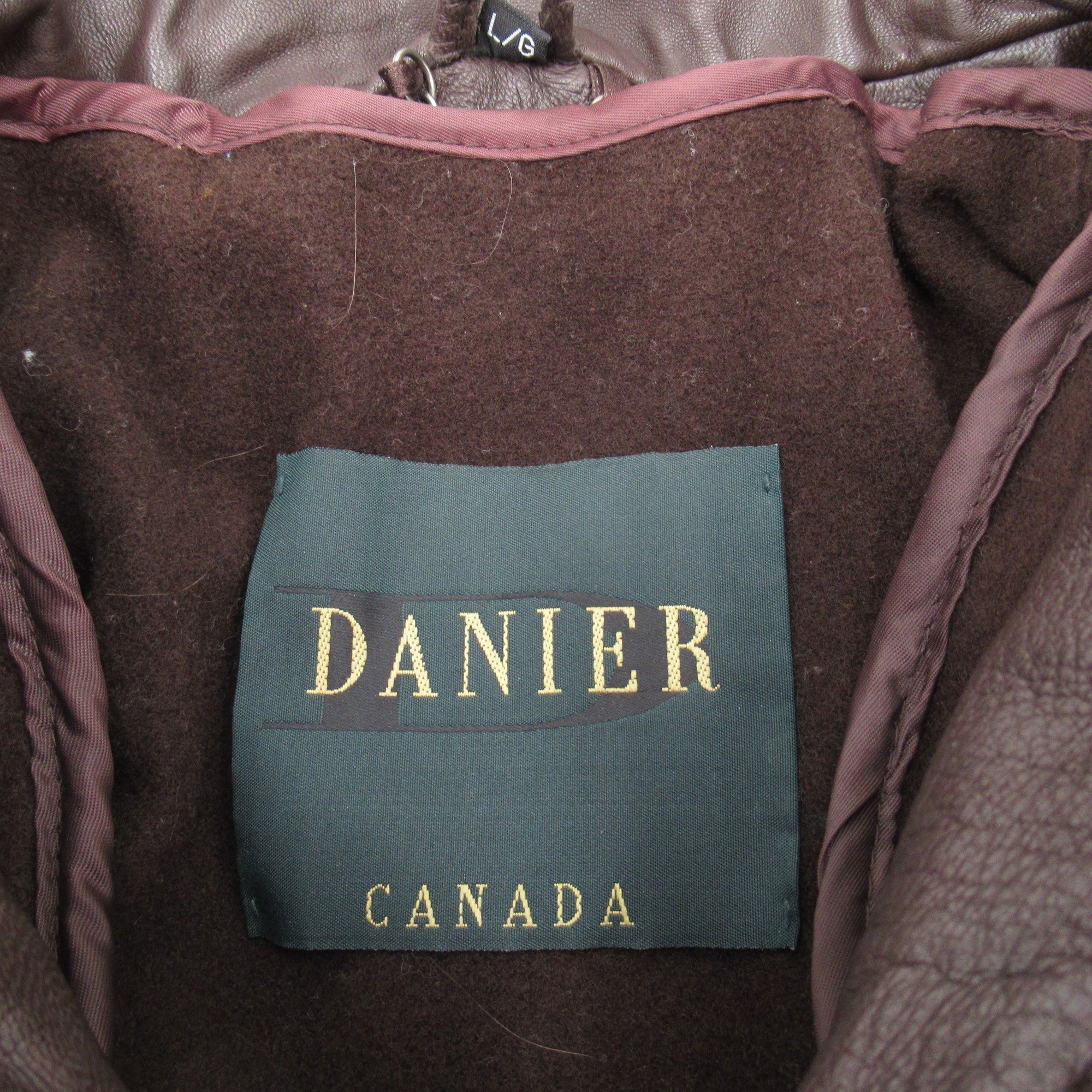 Danier Canada Large Brown Leather Coat Menswear | Preloved - Image 5