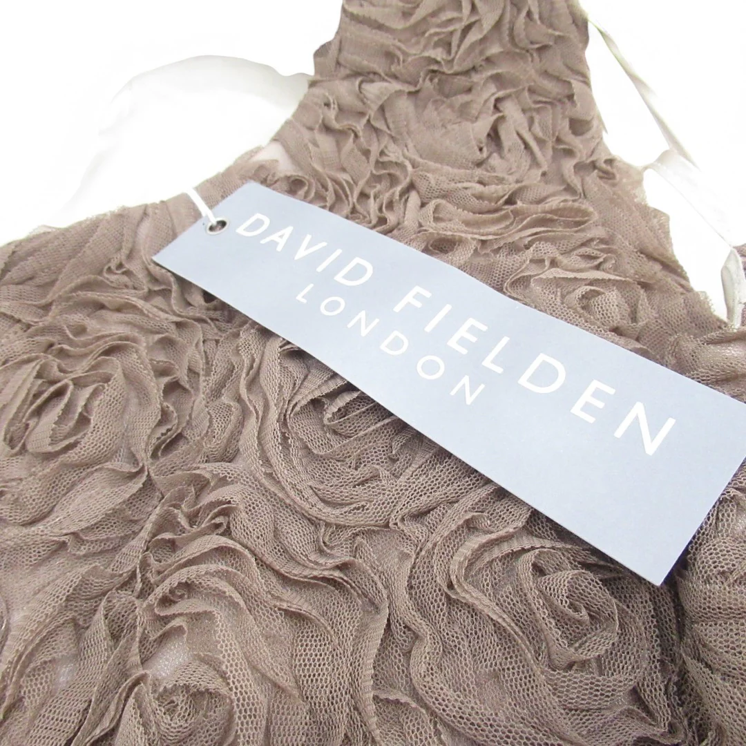 David Fielden Bridesmaid Dress Brown UK 14 Womenswear | Pre-loved - Image 6