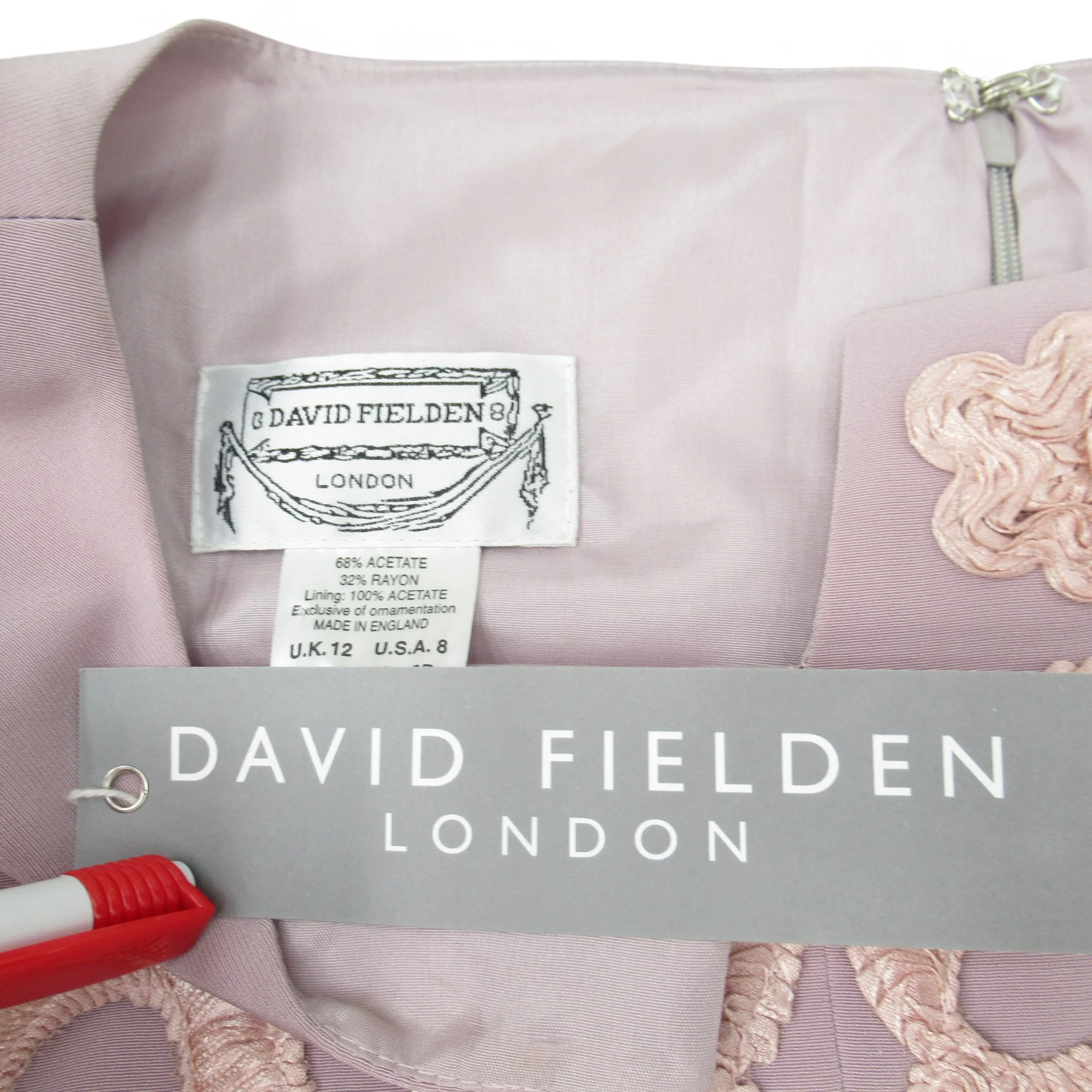 David Fieldon Mother Of Bride Dress UK 12 Pink Womenswear | Pre-loved - Image 5