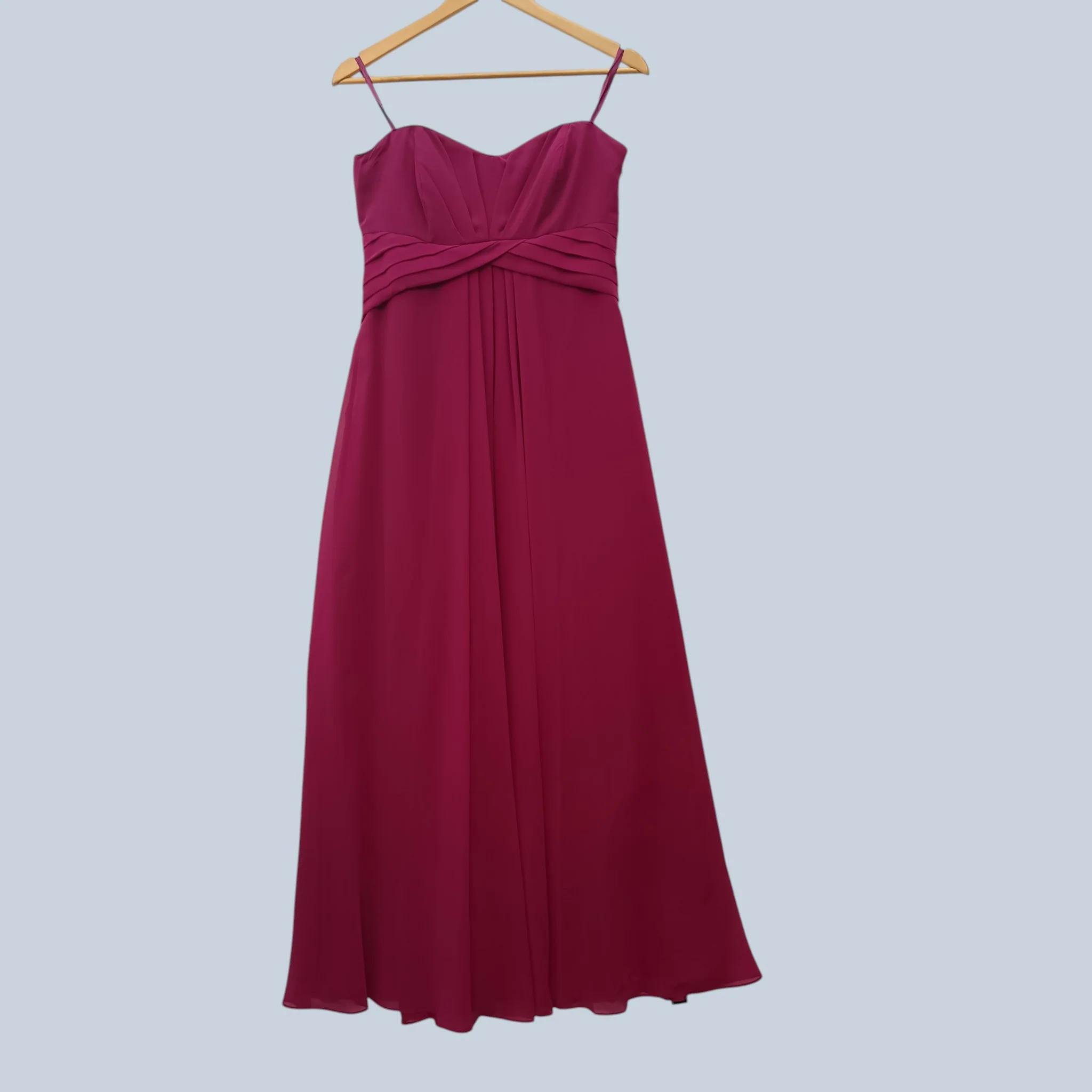 Debut Poppy Bandeau Long Strappy Bridesmaid Dress Bright Pink UK12- Tags On - Womenswear | Pre-loved