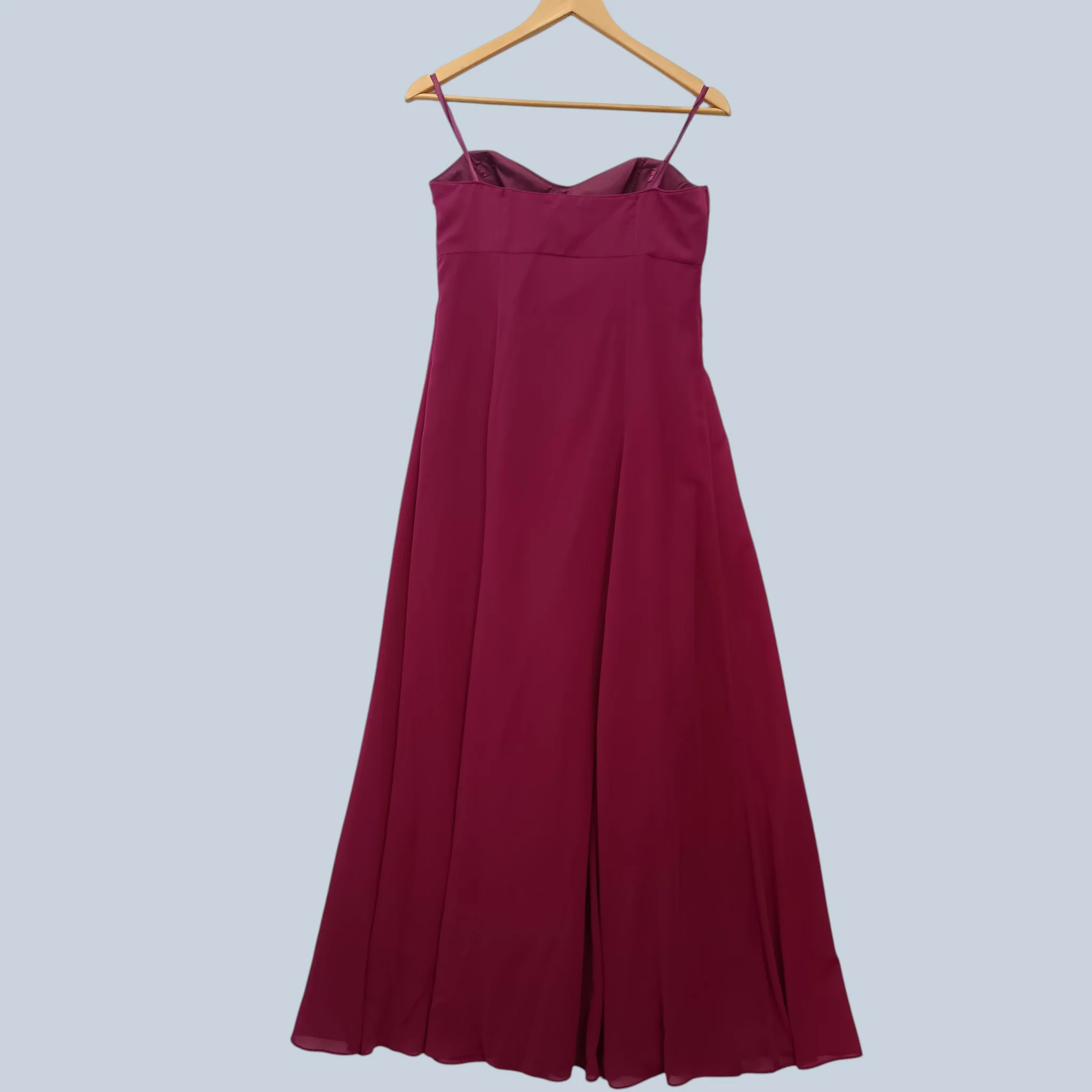 Debut Poppy Bandeau Long Strappy Bridesmaid Dress Bright Pink UK12- Tags On - Womenswear | Pre-loved - Image 2
