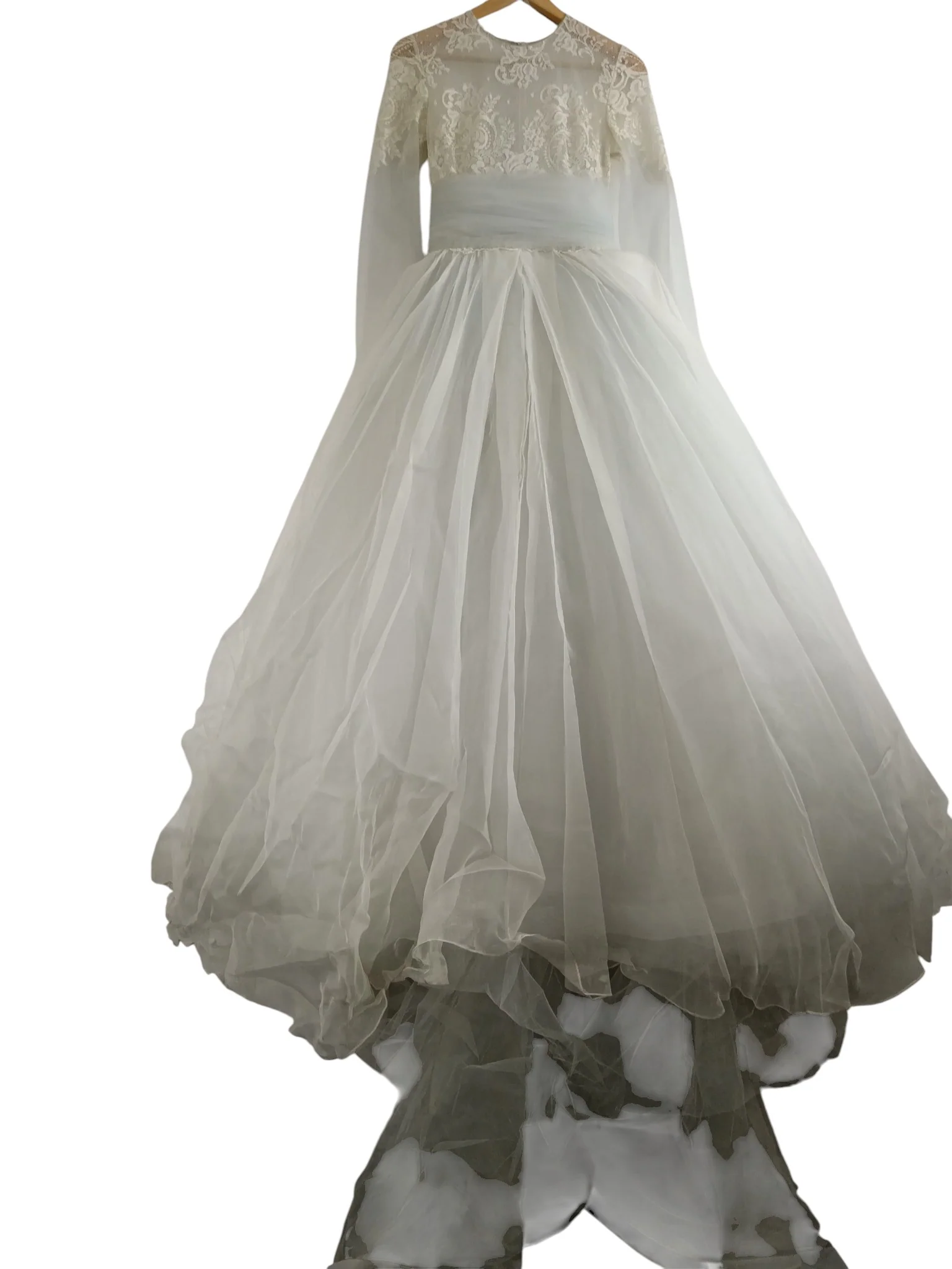 Di Gio Italian Wedding Hi-Low Dress Sleeved UK 8-10  Womenswear | Pre-loved