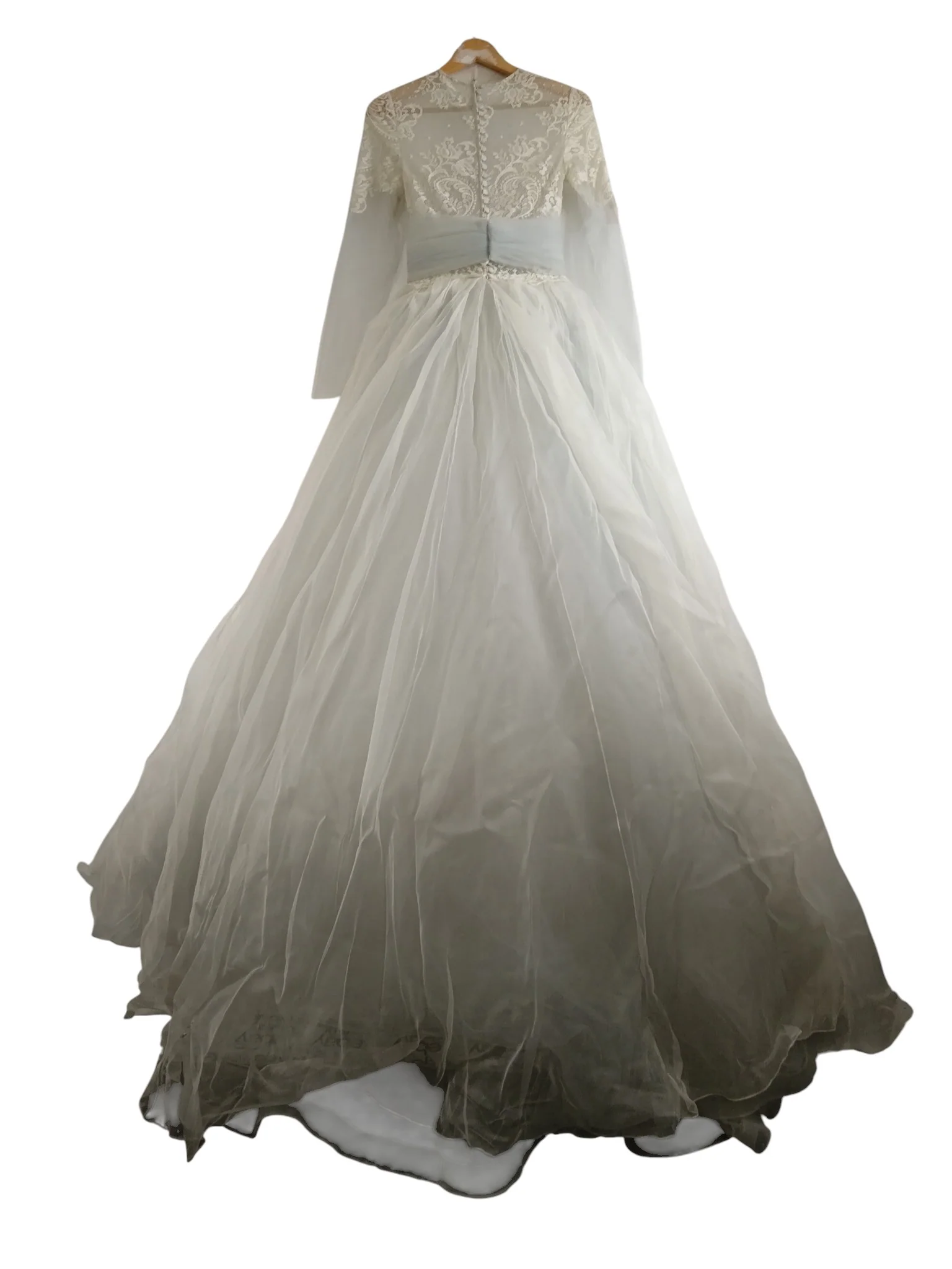 Di Gio Italian Wedding Hi-Low Dress Sleeved UK 8-10  Womenswear | Pre-loved - Image 2