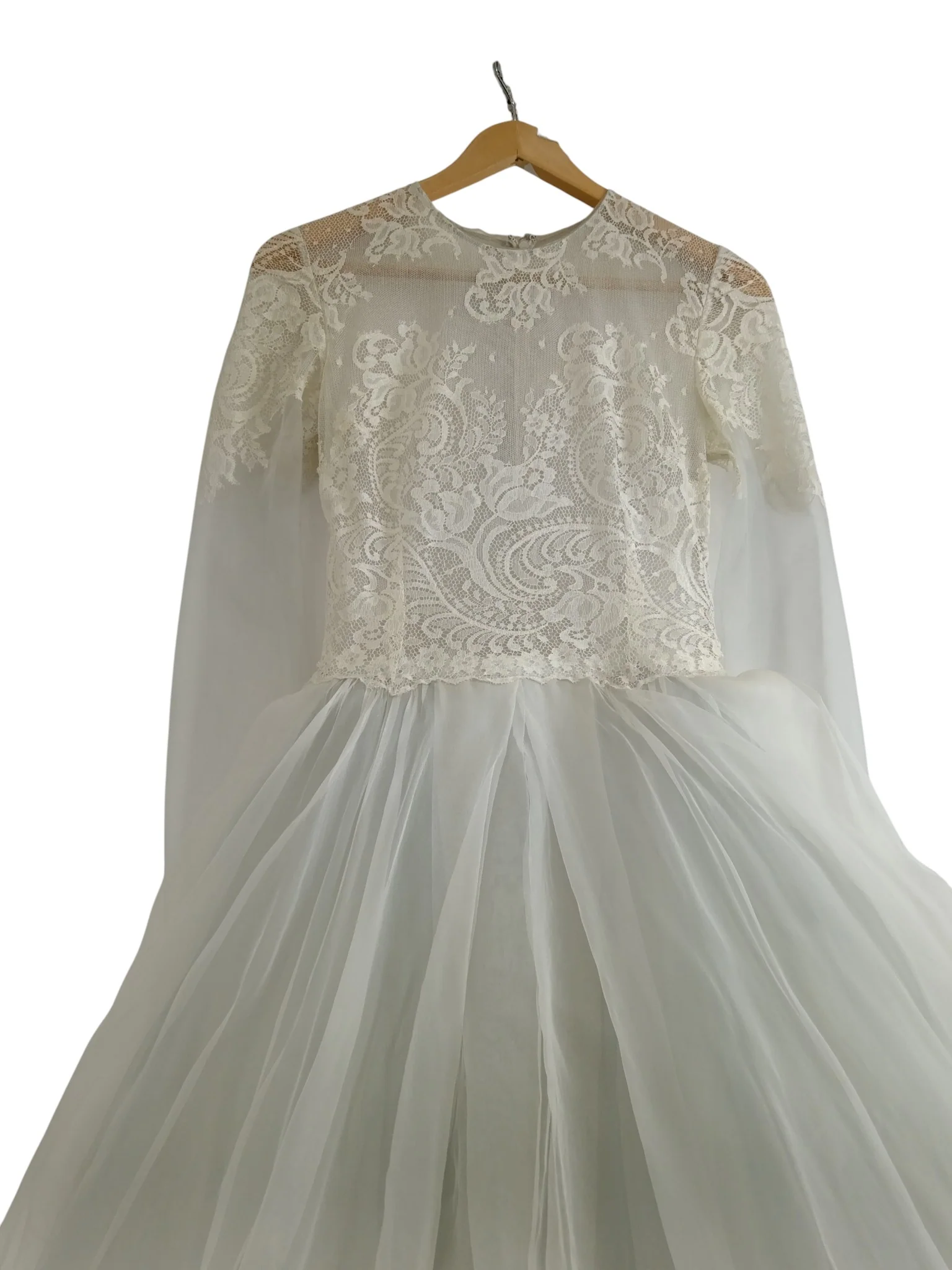 Di Gio Italian Wedding Hi-Low Dress Sleeved UK 8-10  Womenswear | Pre-loved - Image 3