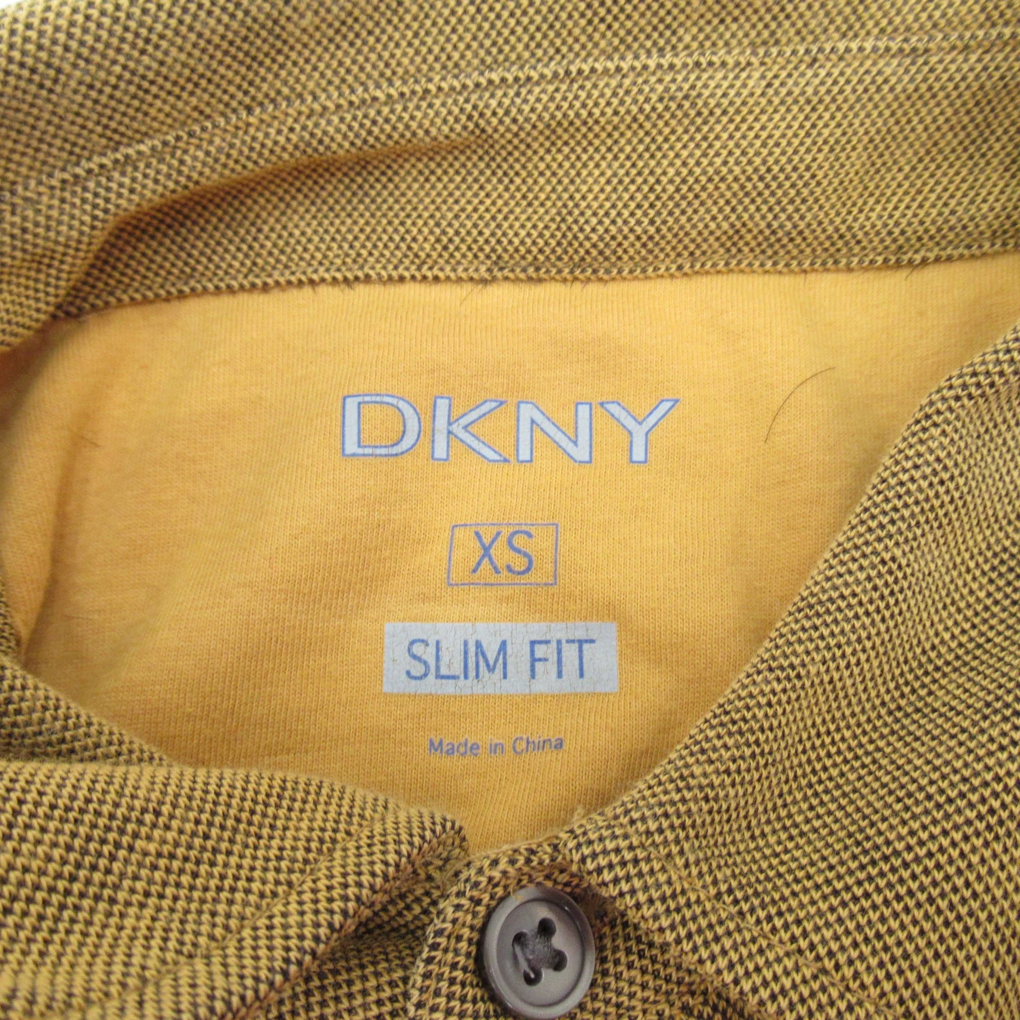 DKNY Polo T Shirt Slim XS Mustard Womenswear | Preloved - Image 6