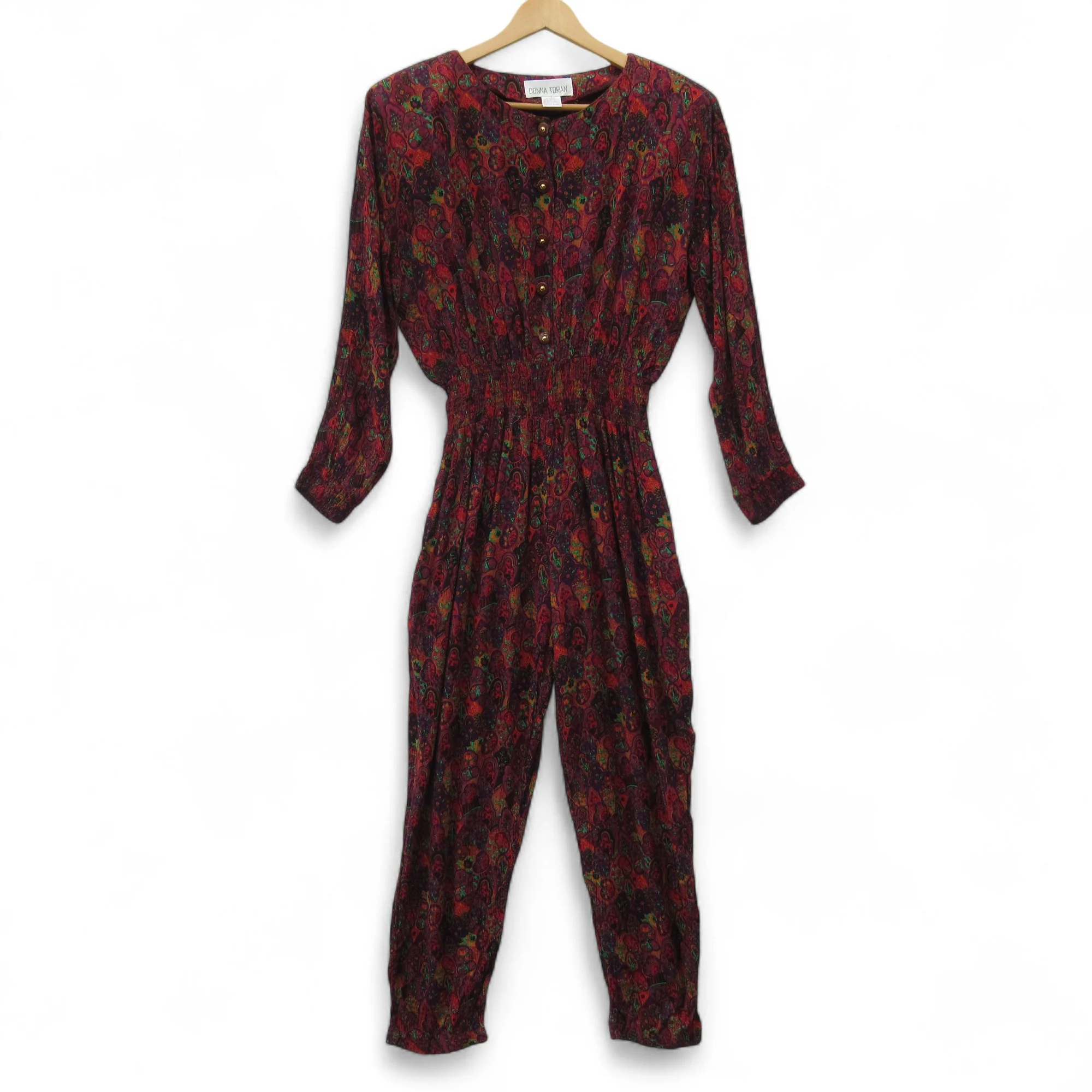 Donna Toran Vintage Jumpsuit Multicoloured UK 14 Womenswear | Pre-loved