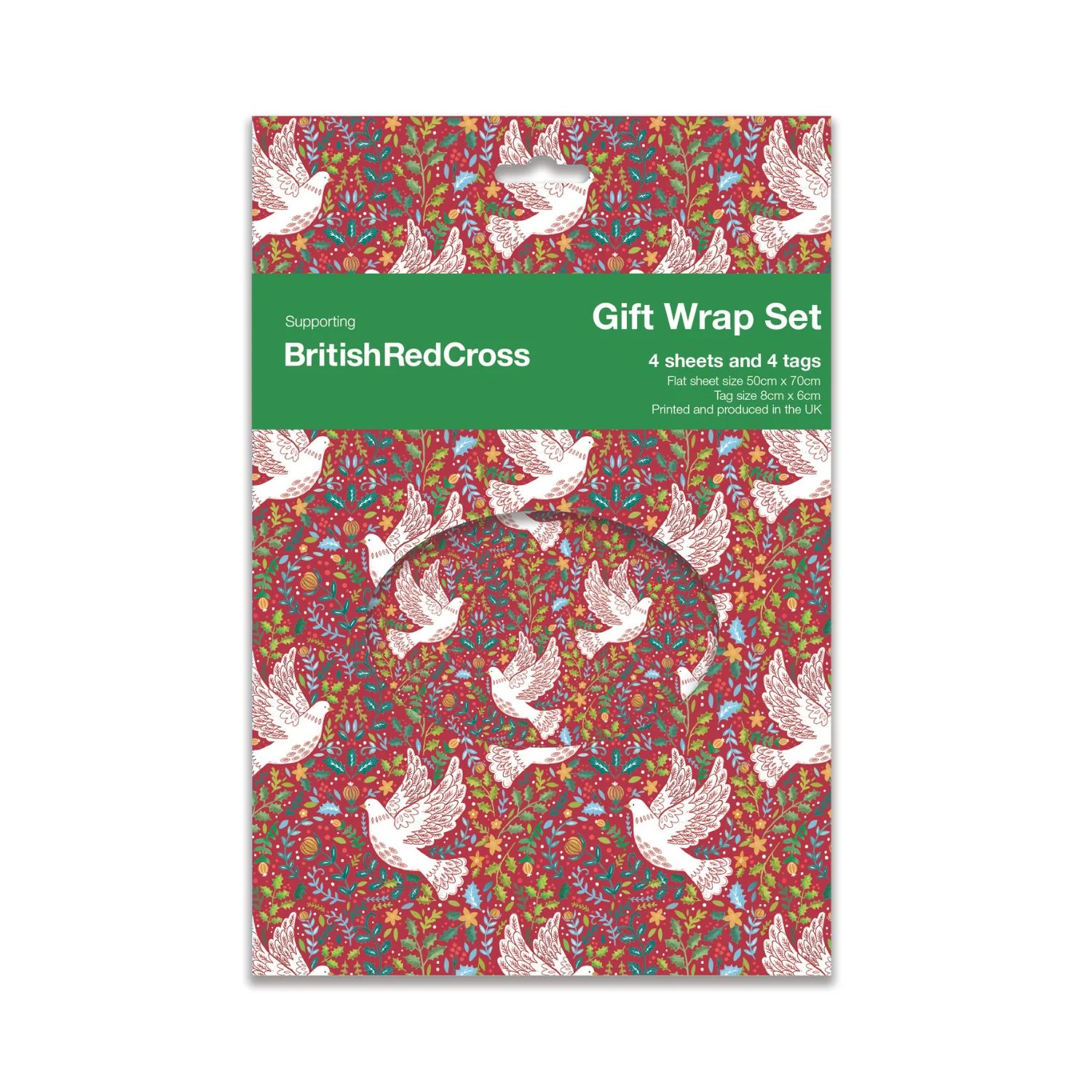 Dove design set of gift wrap sheets and tags - Image 3