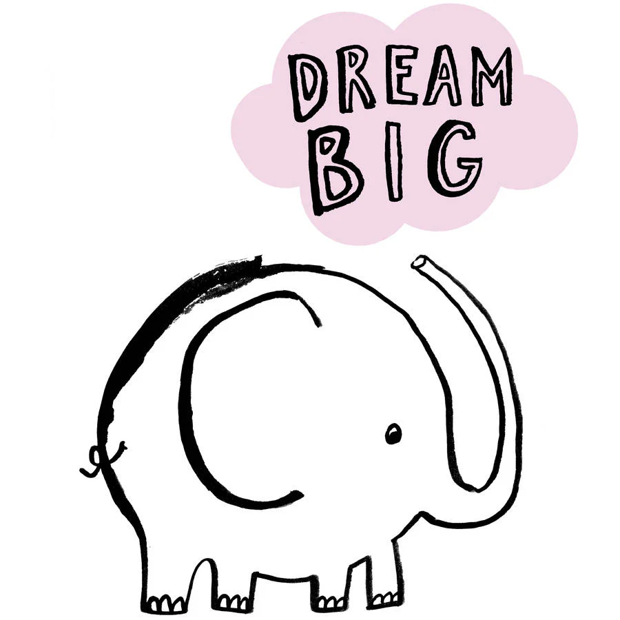 Dream Big Elephant Print - Image 3