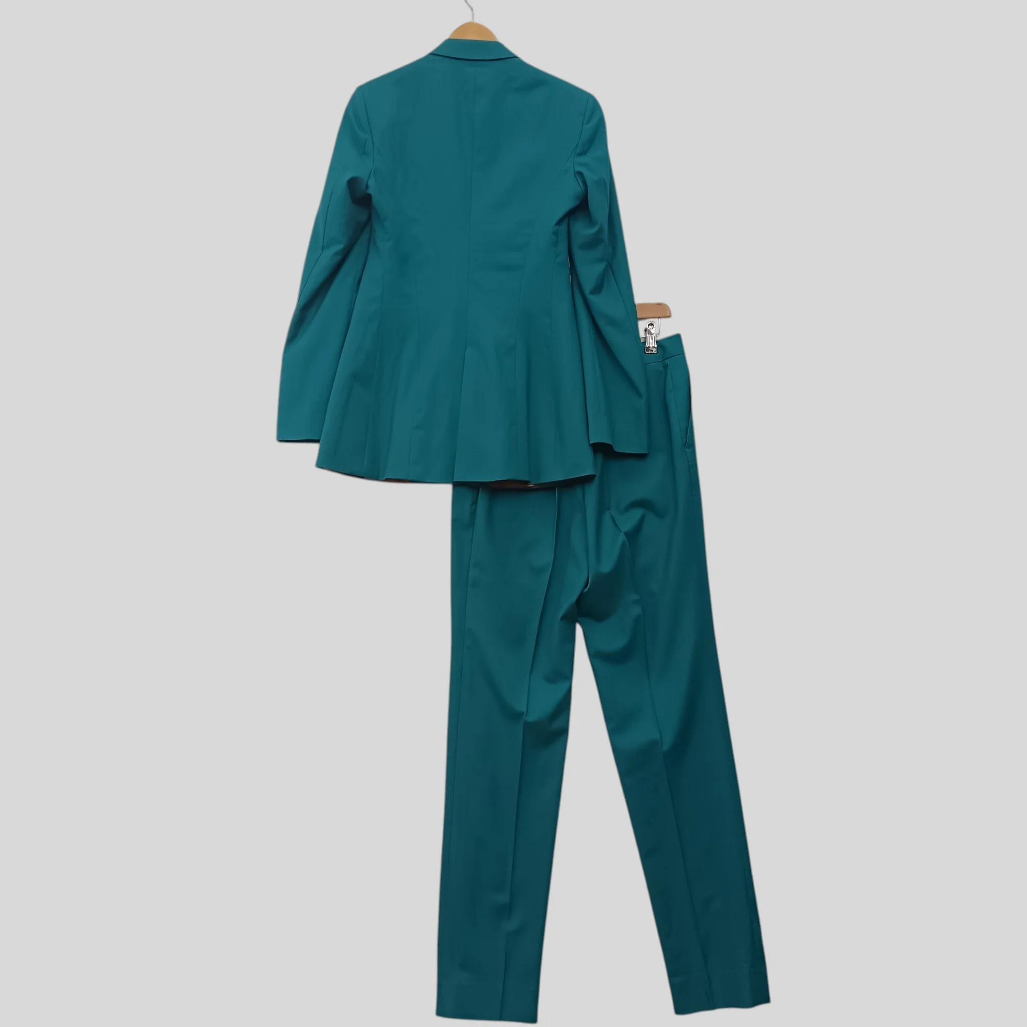 Dress 2 Kill Ladies Tailored Trousers Suit  Dark Turquoise  Jacket UK 8-10 Trousers UK 12-14  Womenswear | Preloved - Image 2