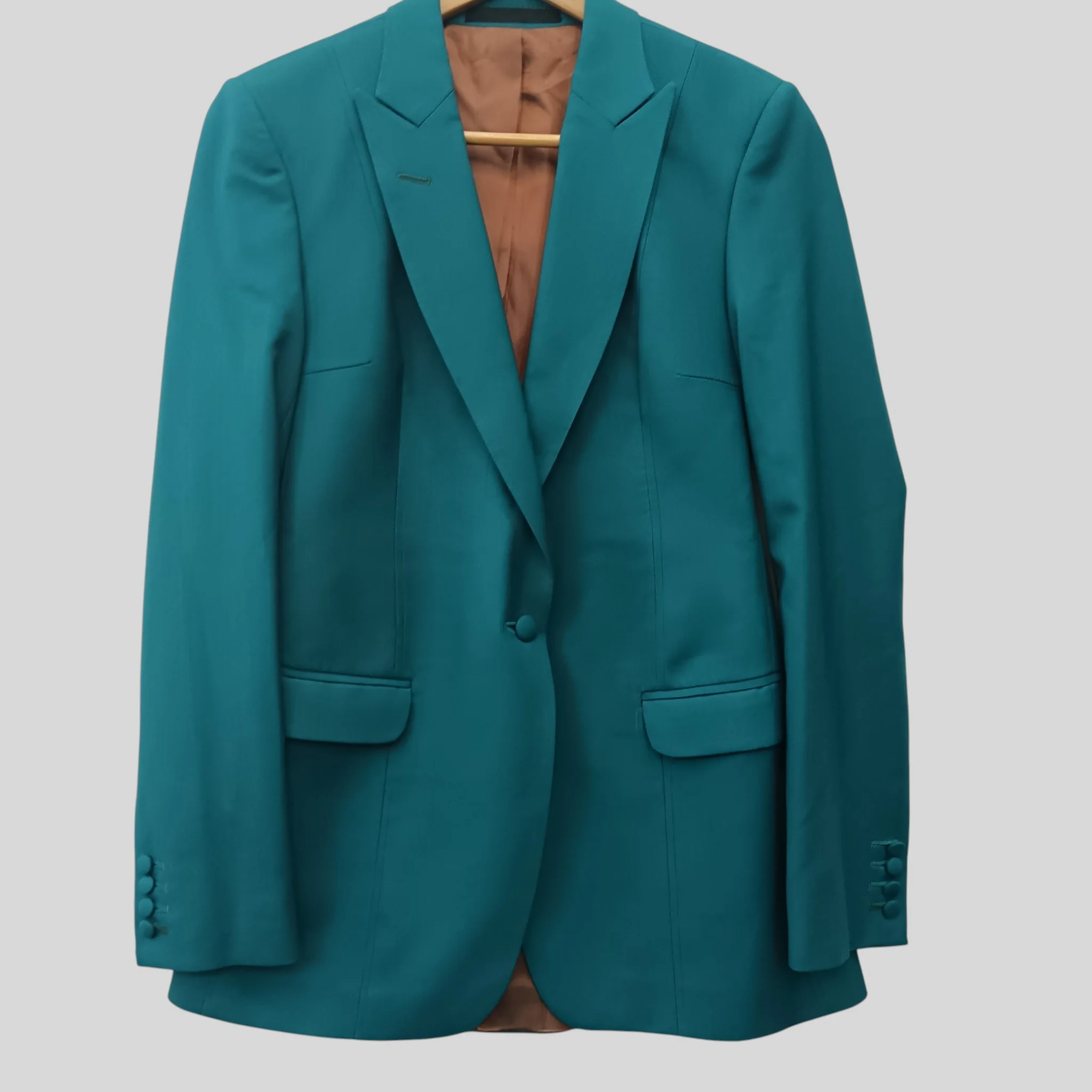 Dress 2 Kill Ladies Tailored Trousers Suit  Dark Turquoise  Jacket UK 8-10 Trousers UK 12-14  Womenswear | Preloved - Image 4