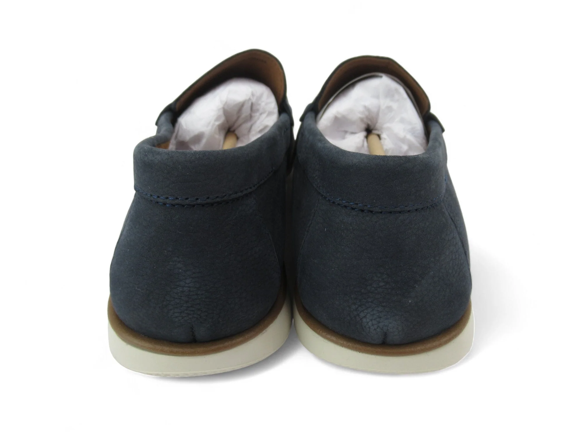Dune London UK 10 Navy Blue Leather Moccasin Shoes Menswear | Preloved - Image 3