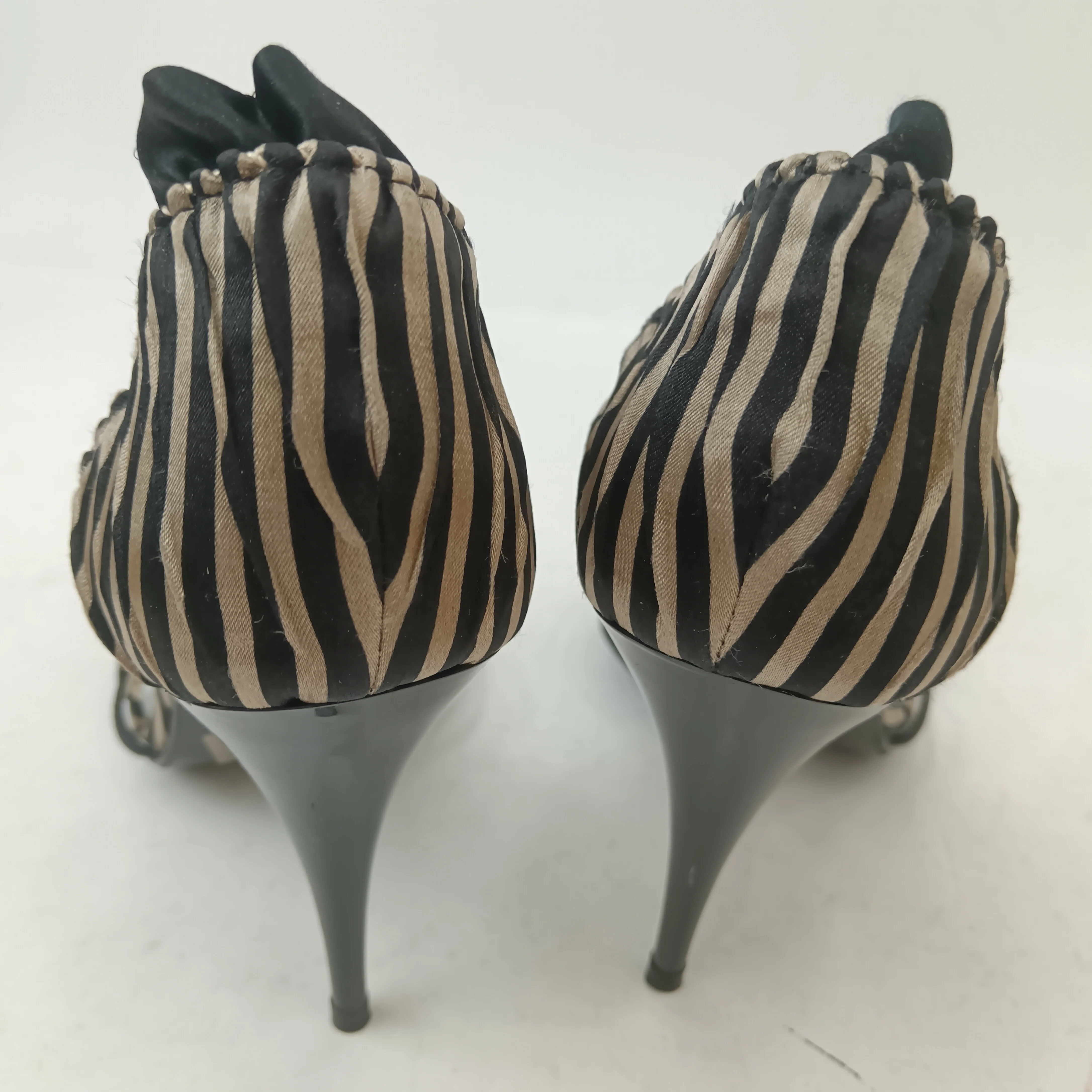 Dune Satin Zebra Print Women's Heels UK 3.5 Womenswear | Pre-loved - Image 3