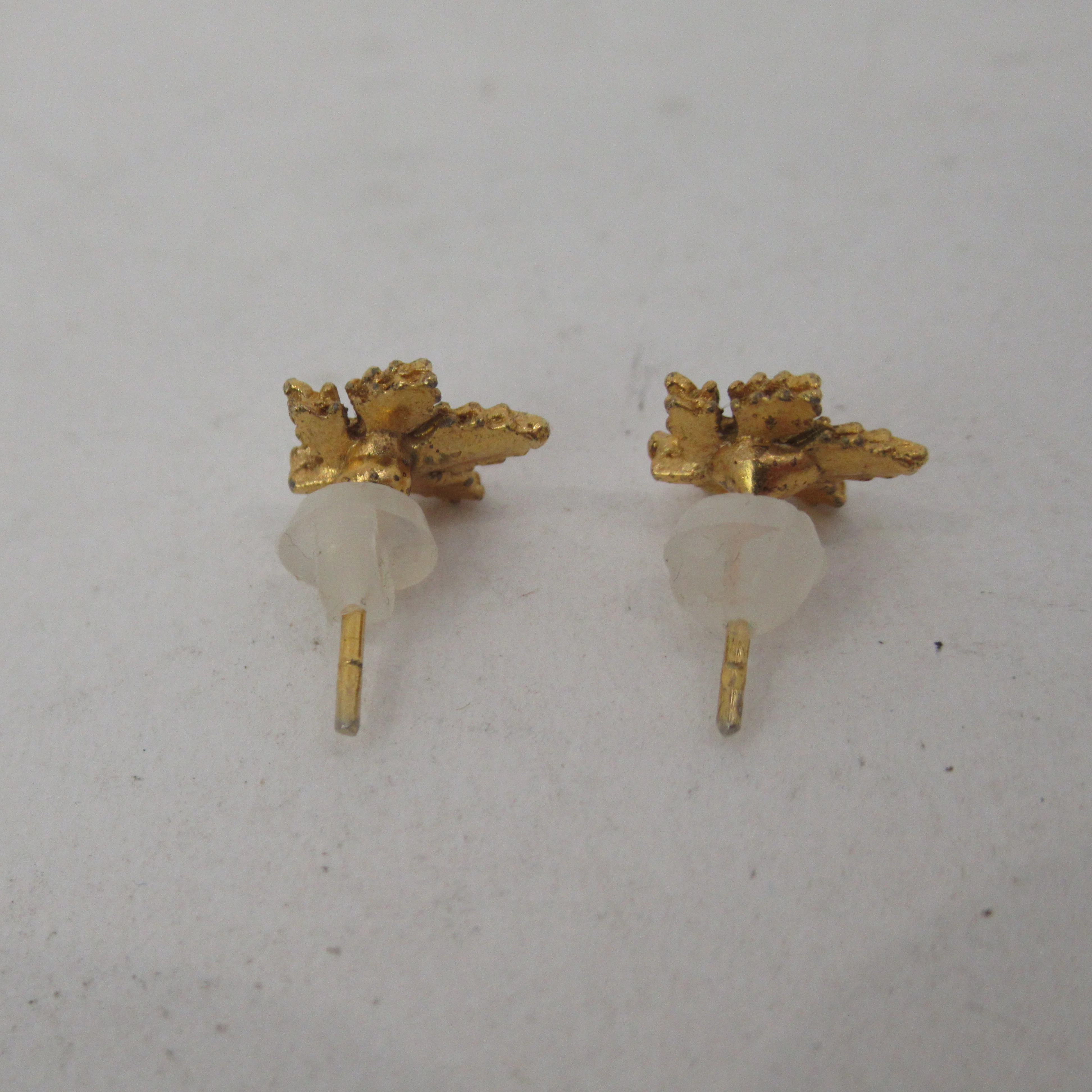 Earrings Costume Jewellery Maple Leaf Gold Plated Studs - Image 5
